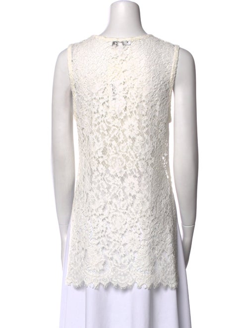 Iro Lace Pattern Scoop Neck Polo