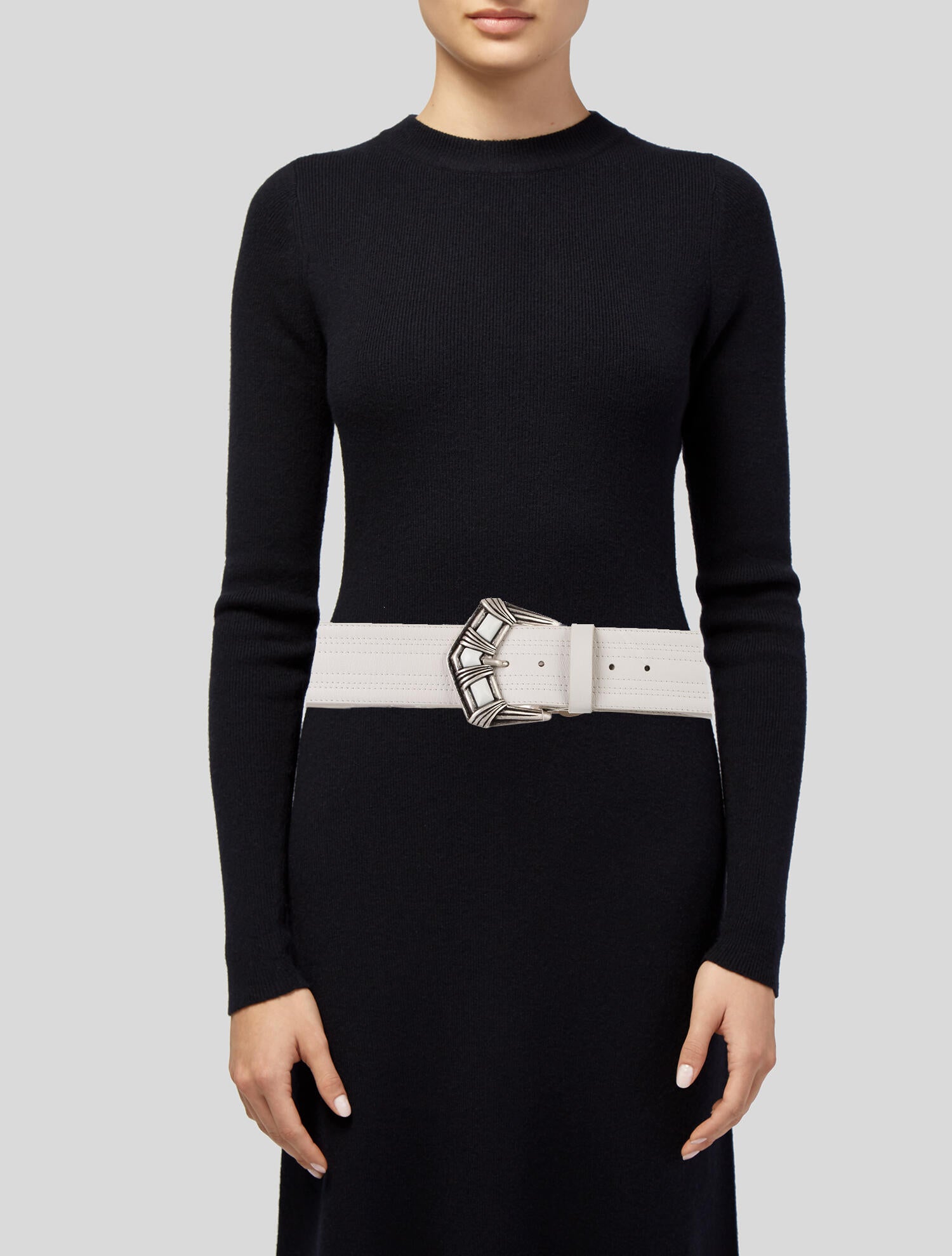 Iro Wide Leather Waist Belt
