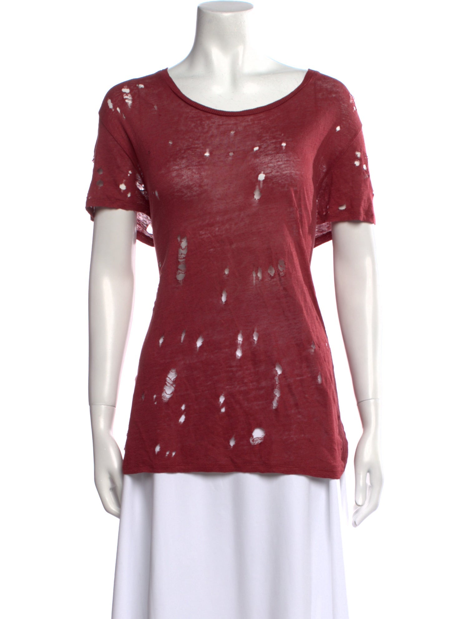 Iro Linen Scoop Neck T-Shirt