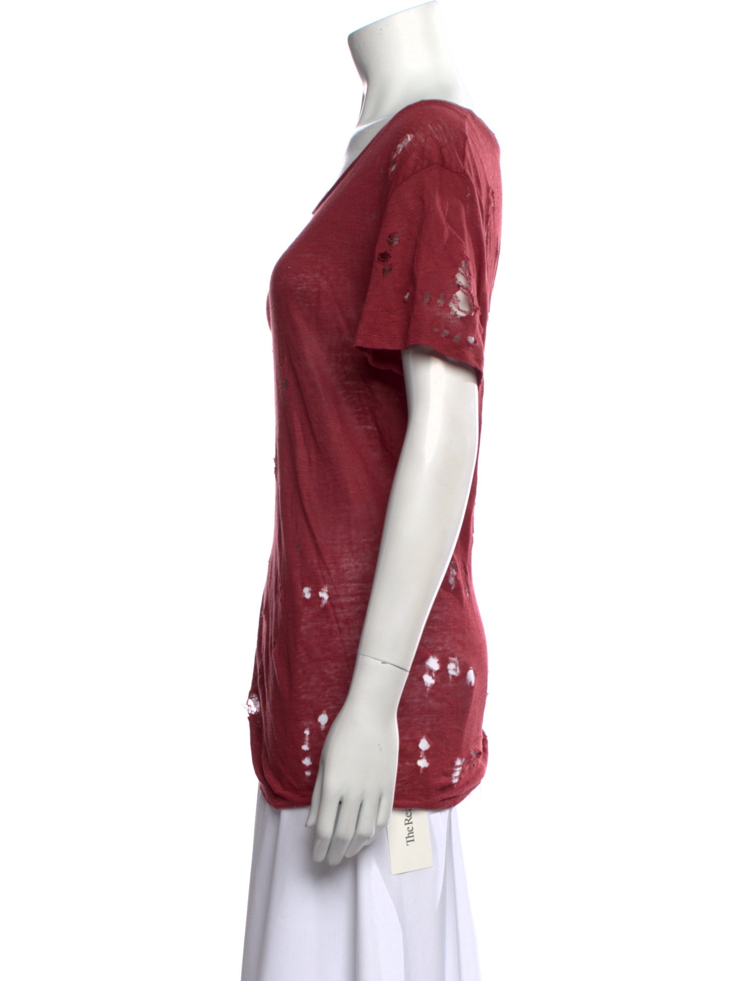 Iro Linen Scoop Neck T-Shirt