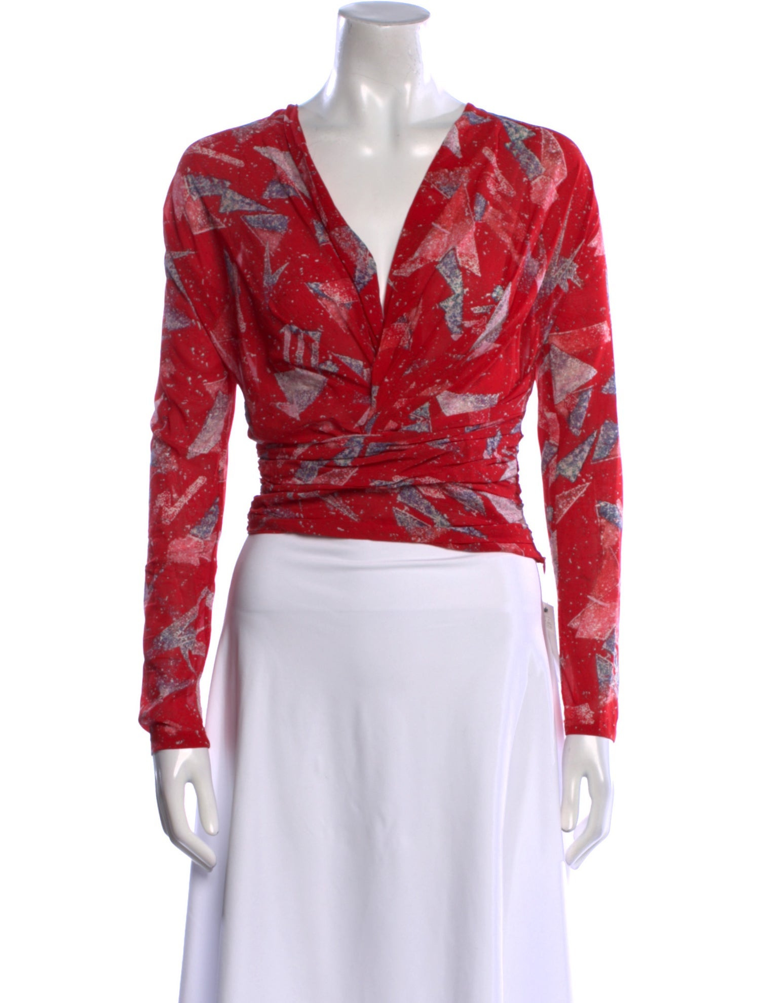 Iro Silk Printed Crop Top