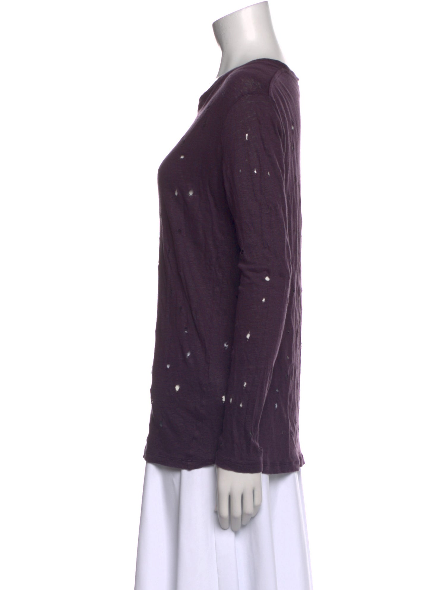 Iro Linen Scoop Neck Top