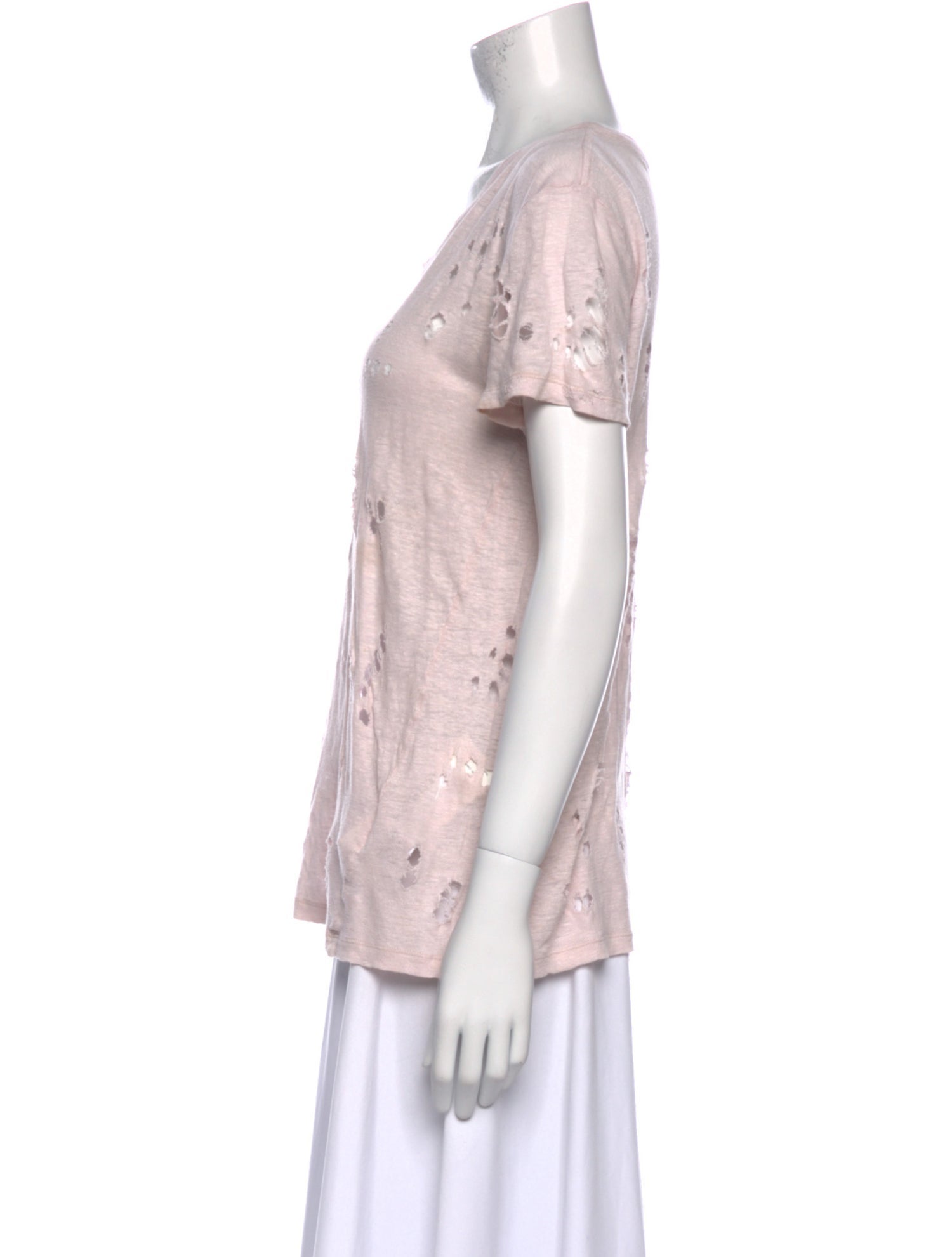 Iro Linen Scoop Neck T-Shirt