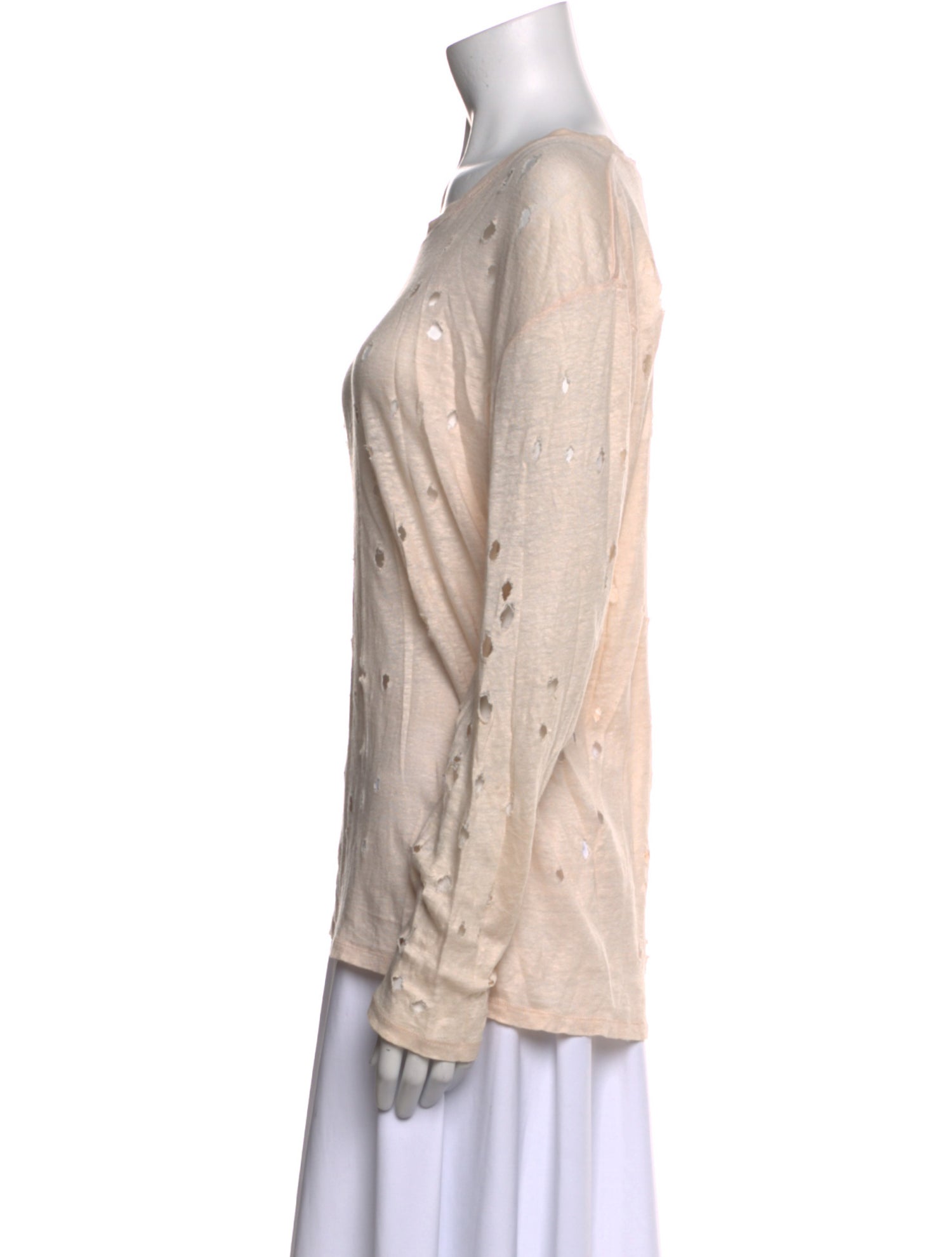 Iro Scoop Neck Long Sleeve Top