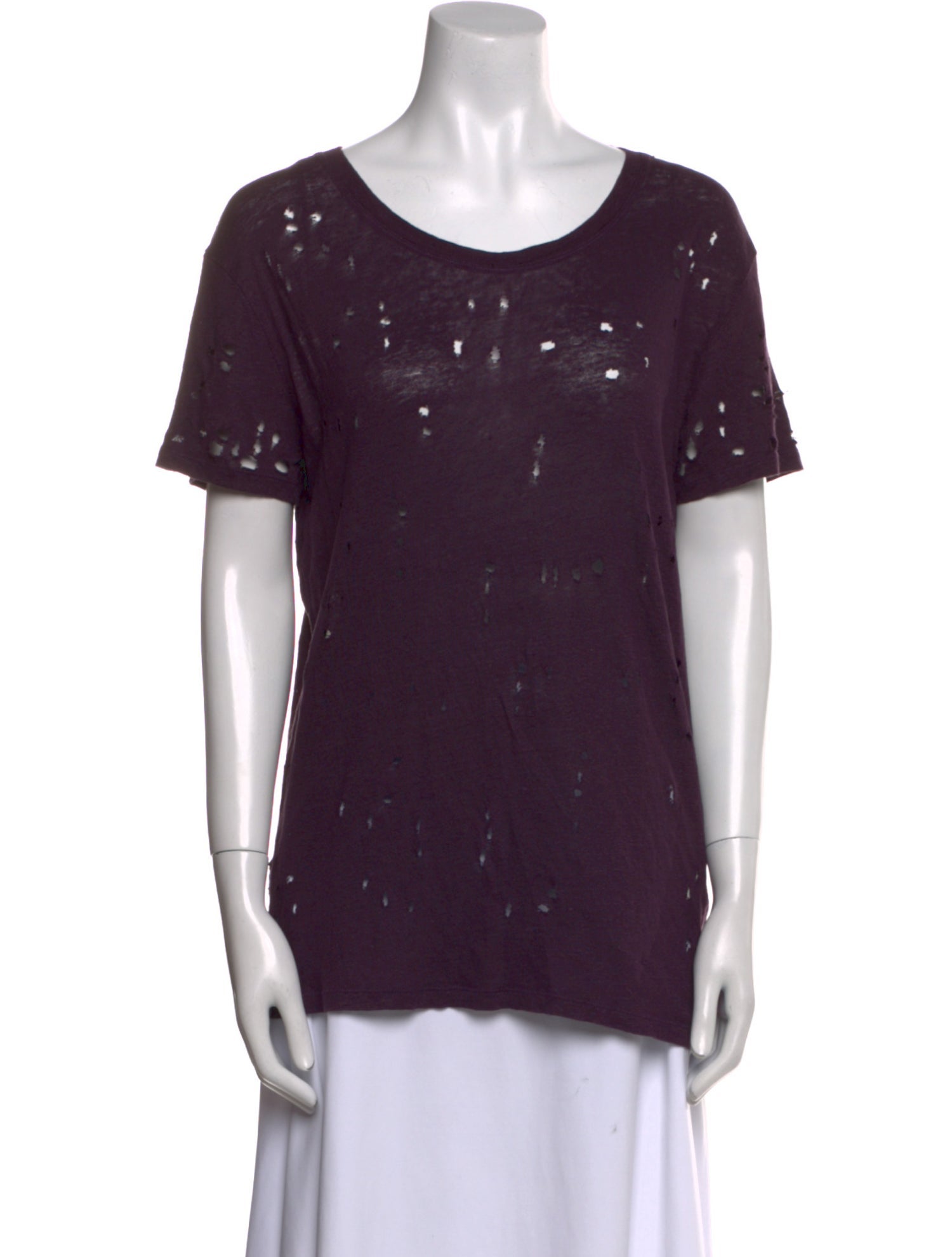 Iro Linen Scoop Neck T-Shirt