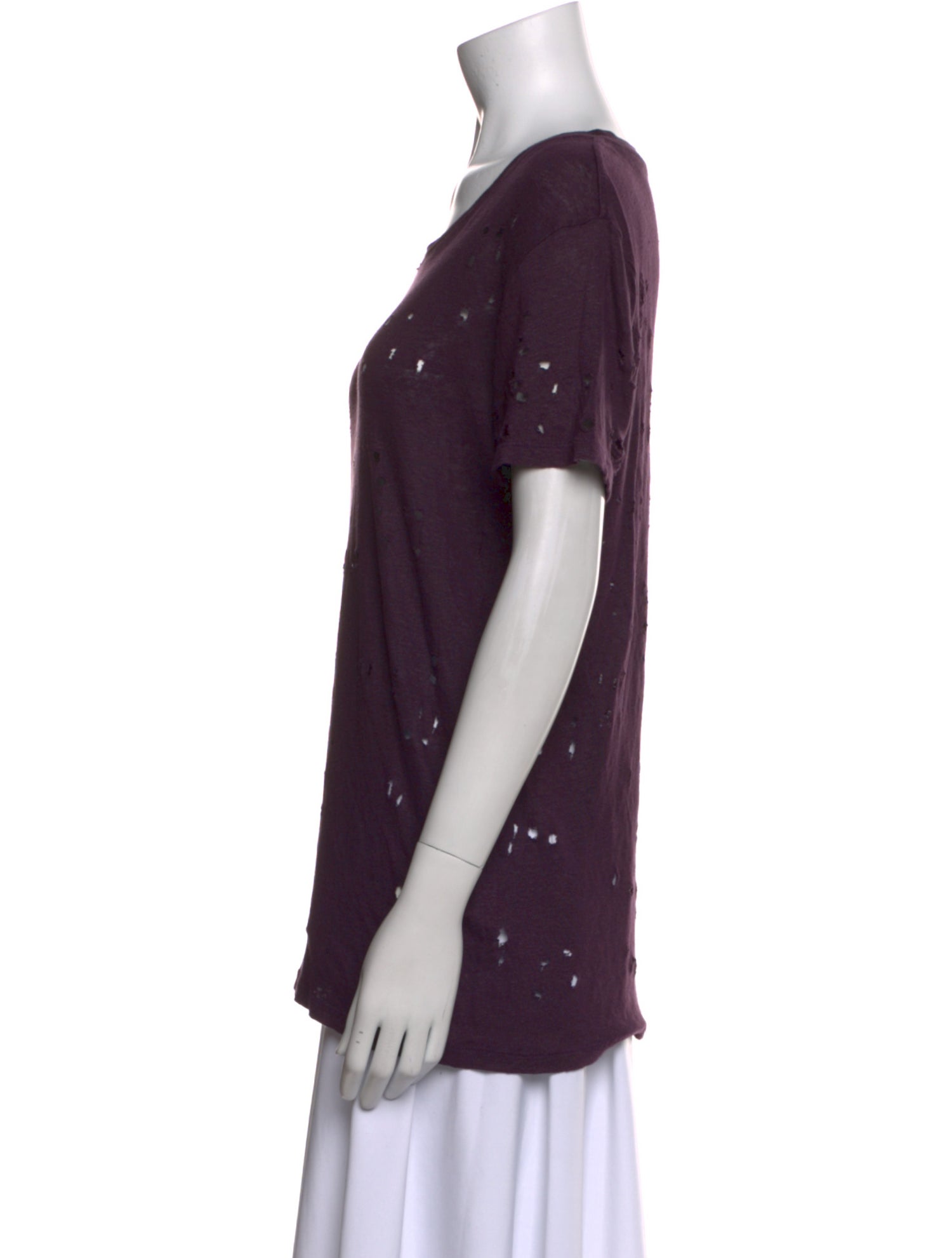 Iro Linen Scoop Neck T-Shirt