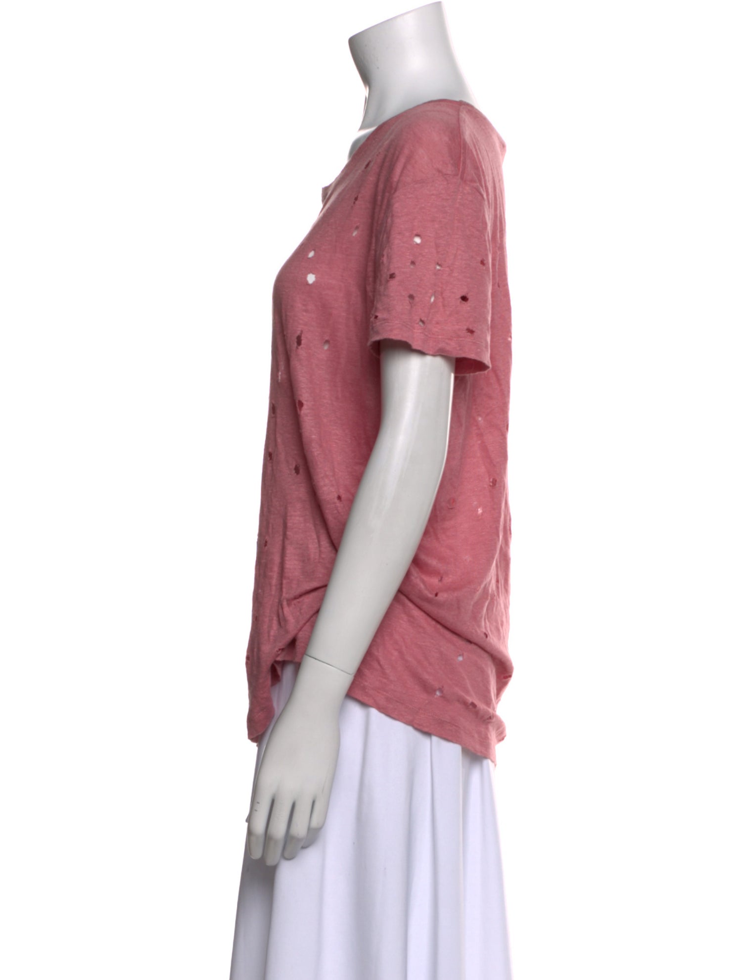 Iro Linen Scoop Neck T-Shirt