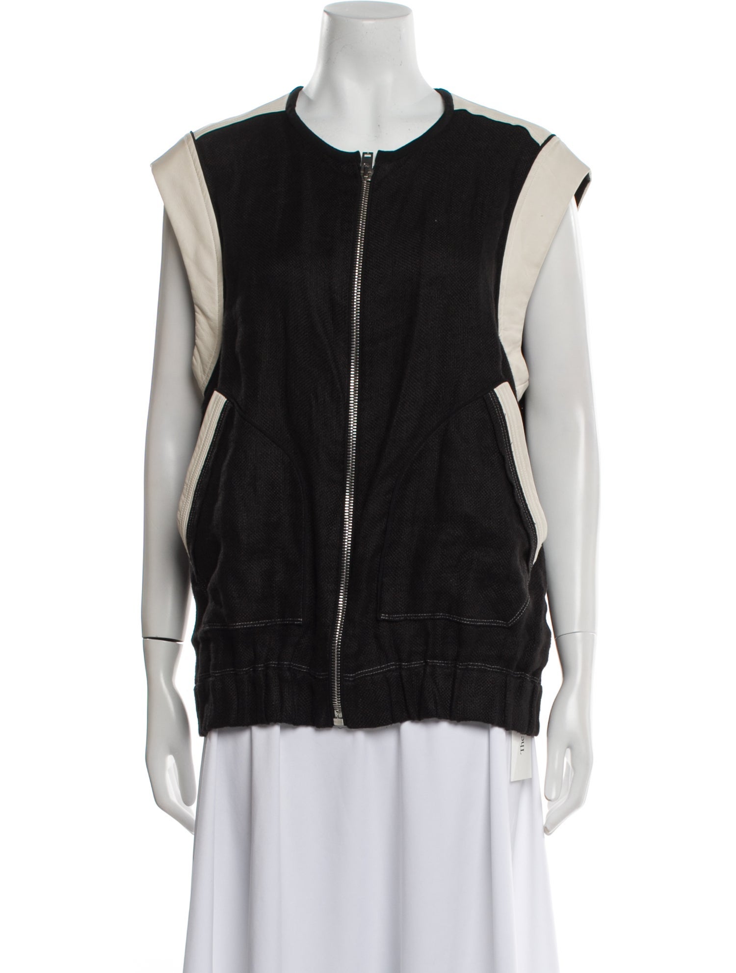 Iro Linen Colorblock Pattern Vest