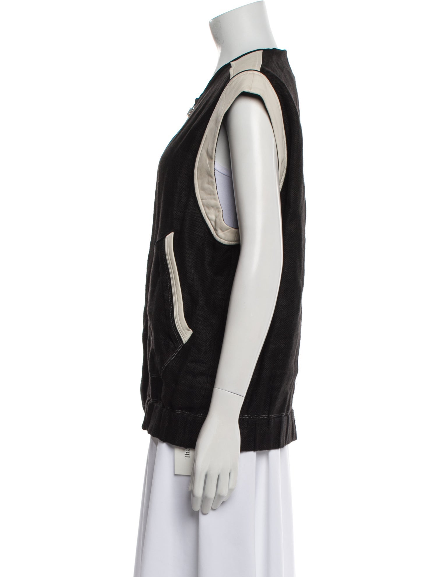 Iro Linen Colorblock Pattern Vest