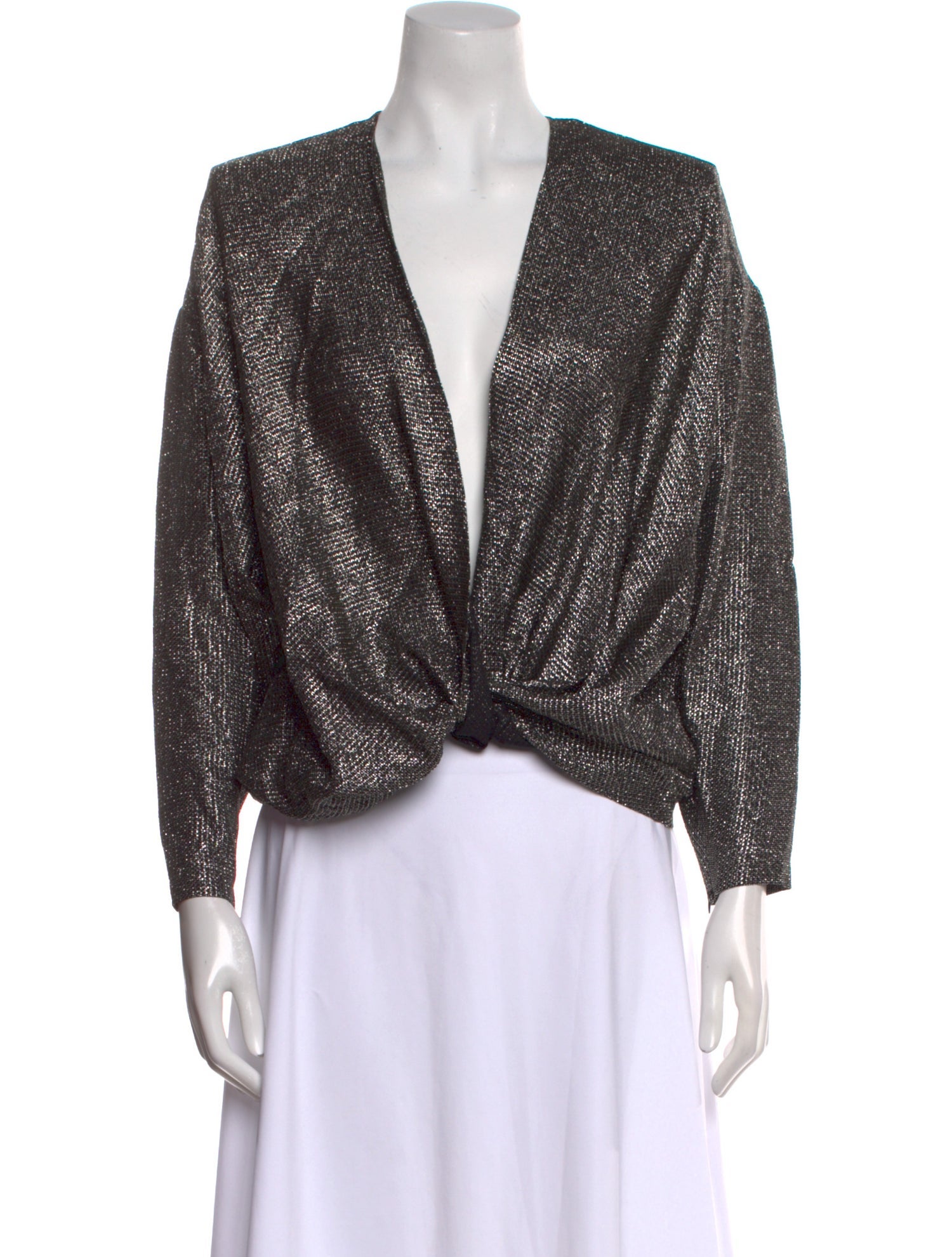 Iro Silk V-Neck Crop Top