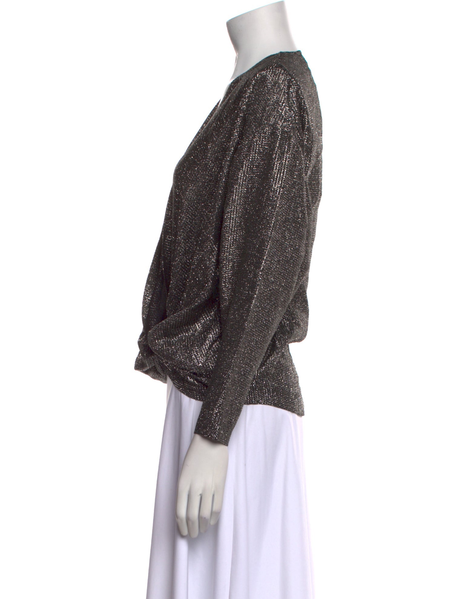 Iro Silk V-Neck Crop Top