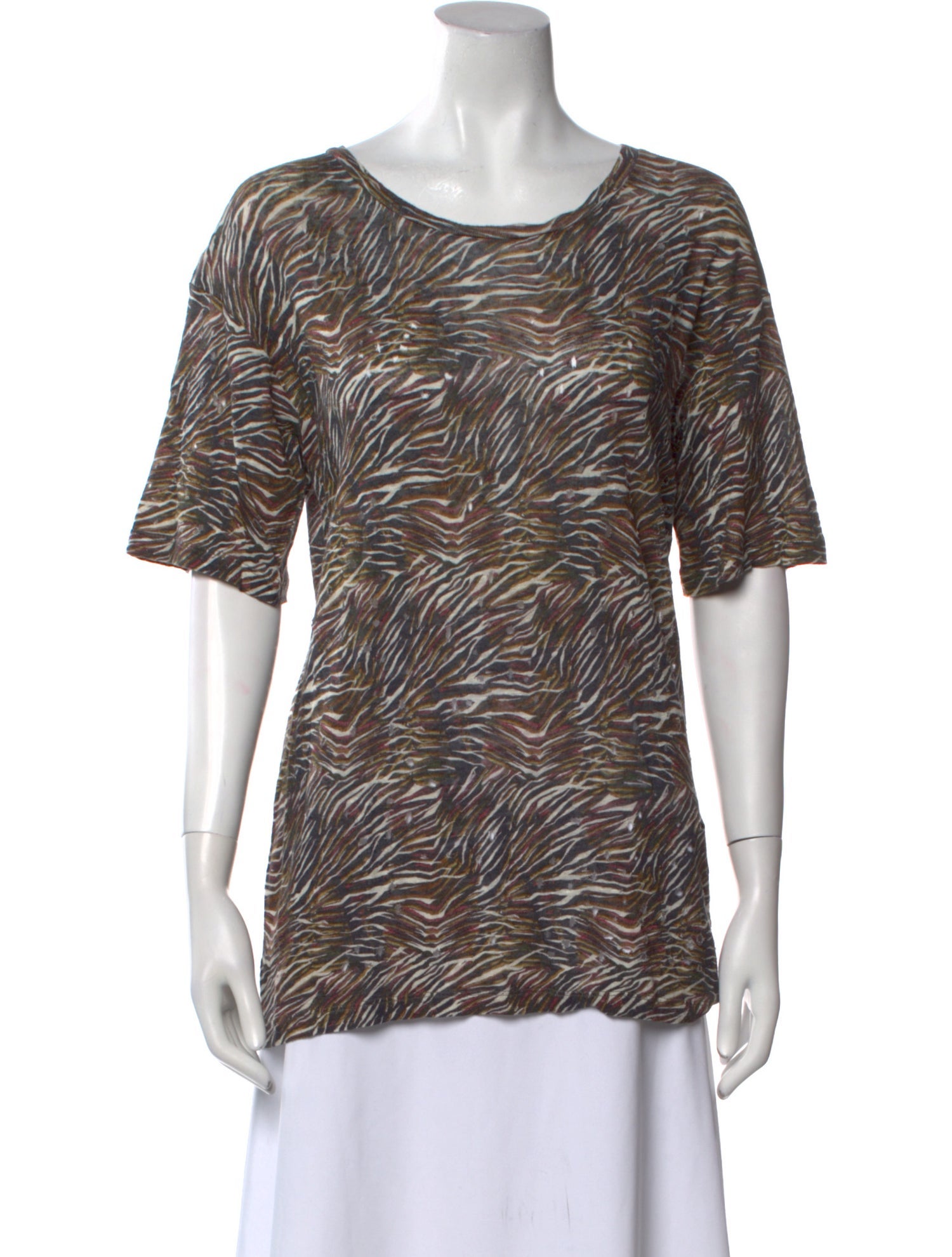 Iro Linen Animal Print T-Shirt w/ Tags