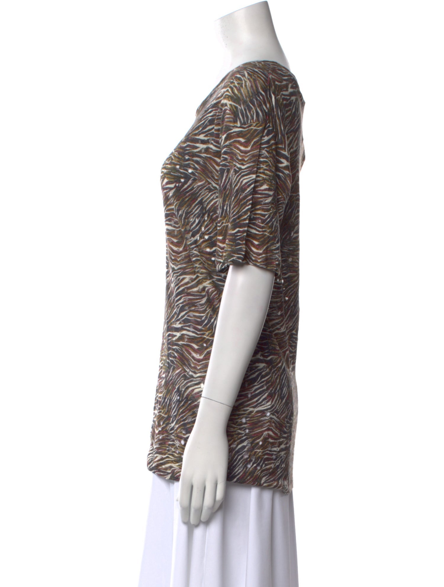 Iro Linen Animal Print T-Shirt w/ Tags