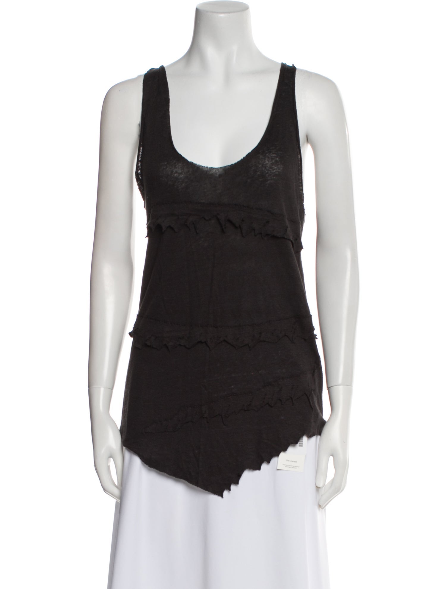 Iro Linen Scoop Neck Top