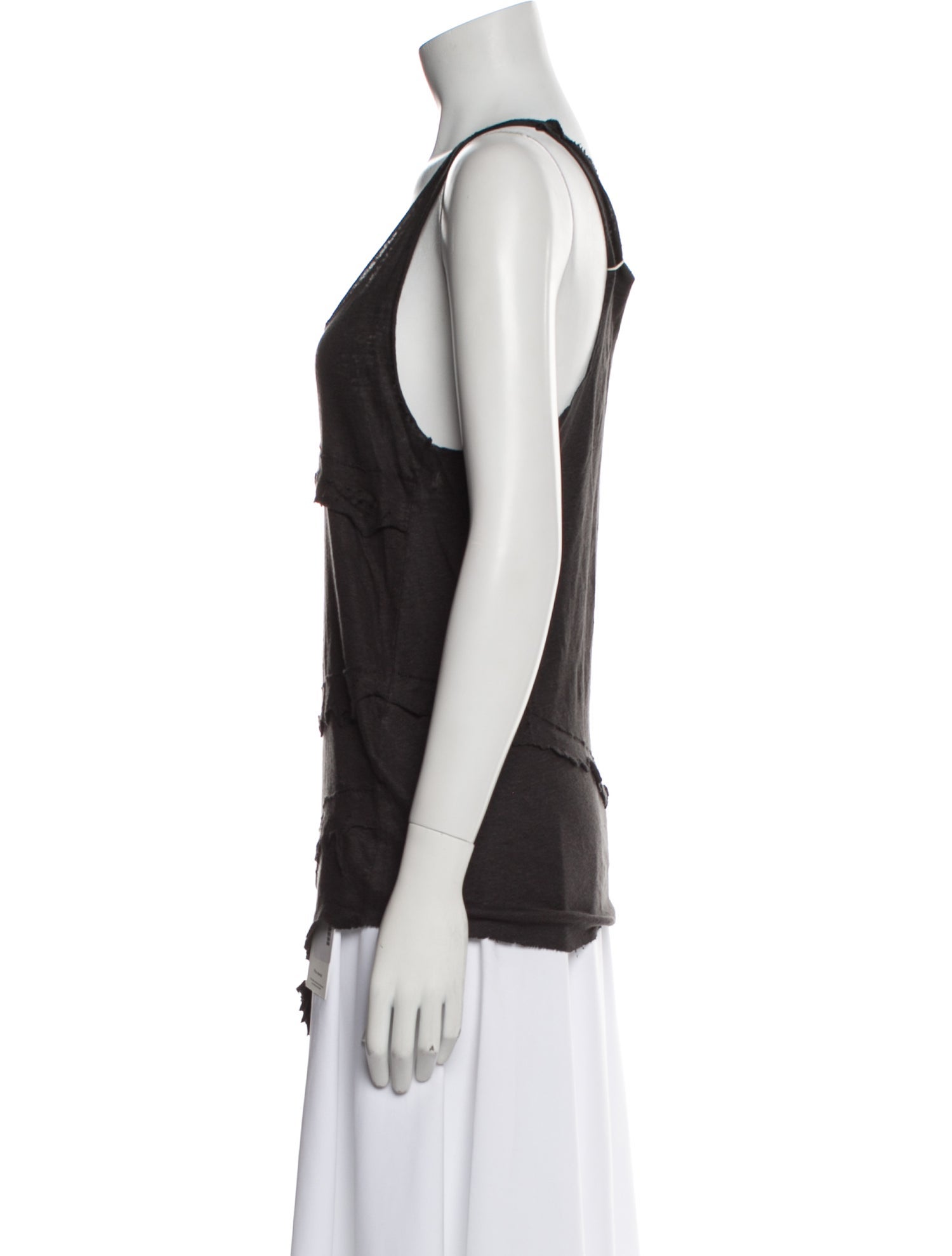 Iro Linen Scoop Neck Top