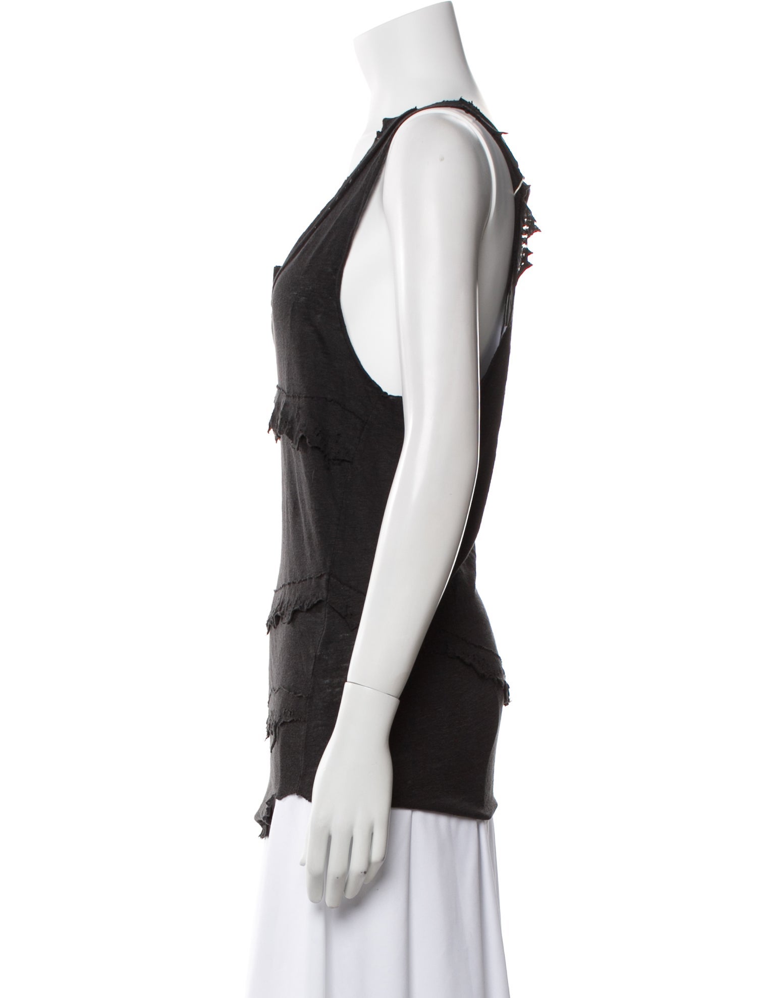 Iro Linen Scoop Neck Top