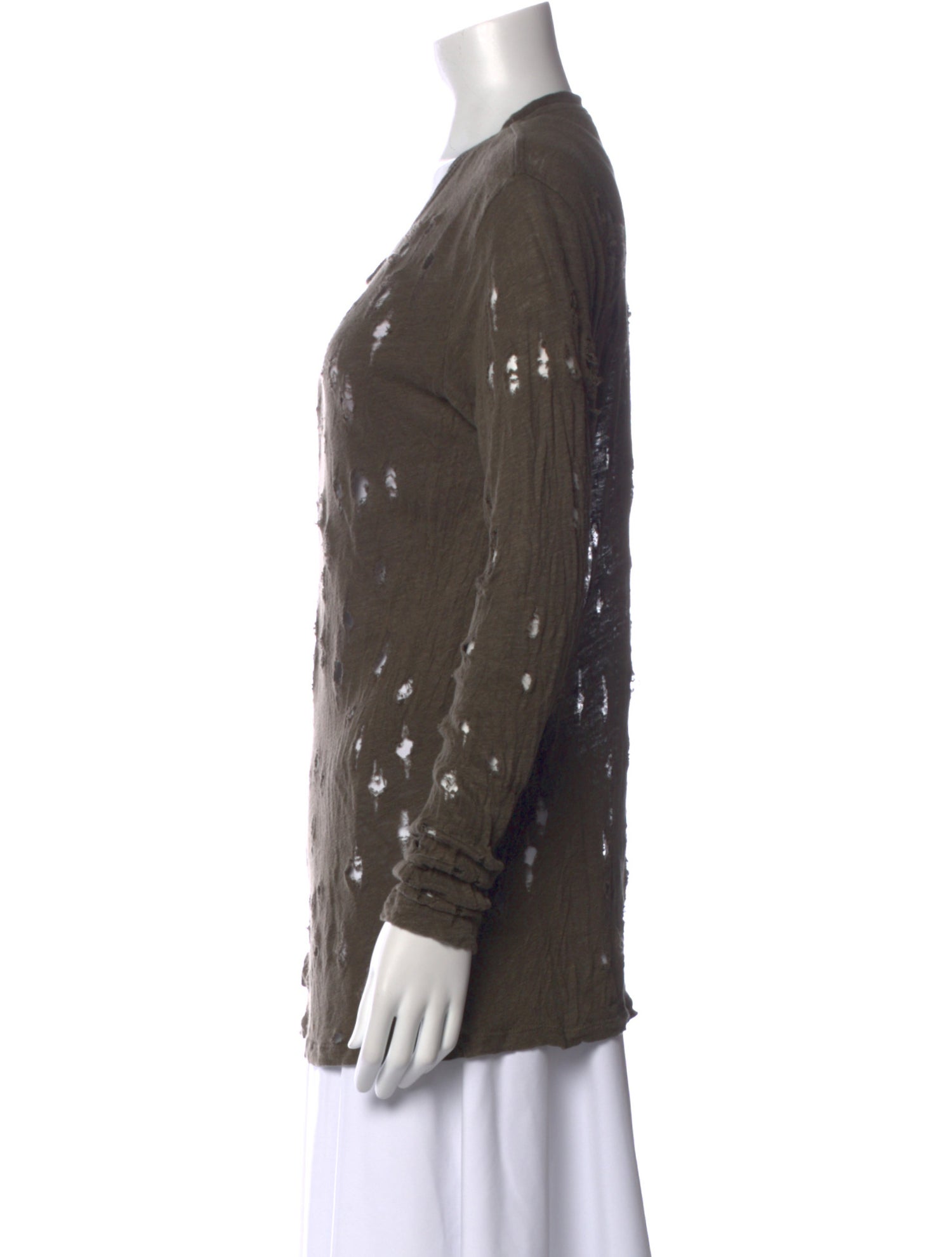 Iro Linen Scoop Neck Top