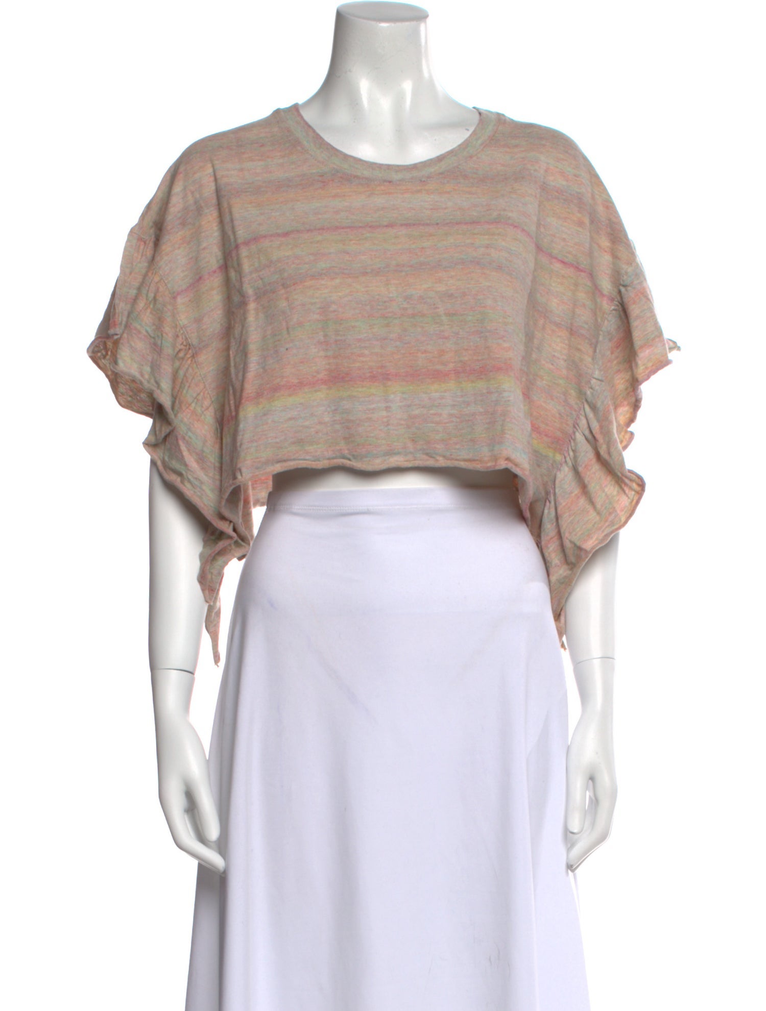 Iro Striped Scoop Neck Crop Top w/ Tags