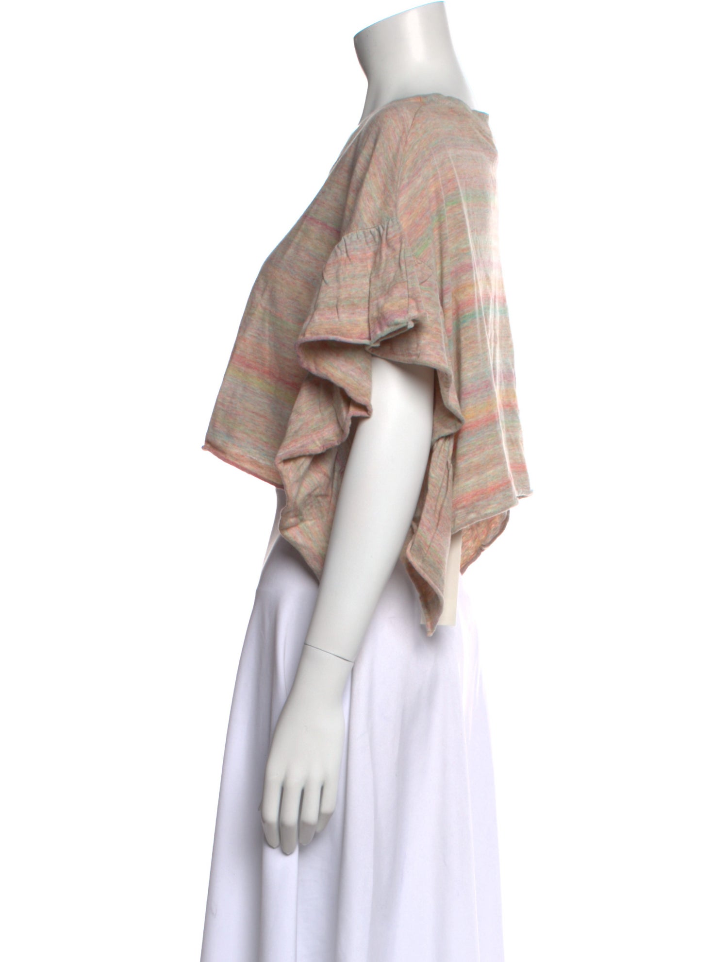 Iro Striped Scoop Neck Crop Top w/ Tags