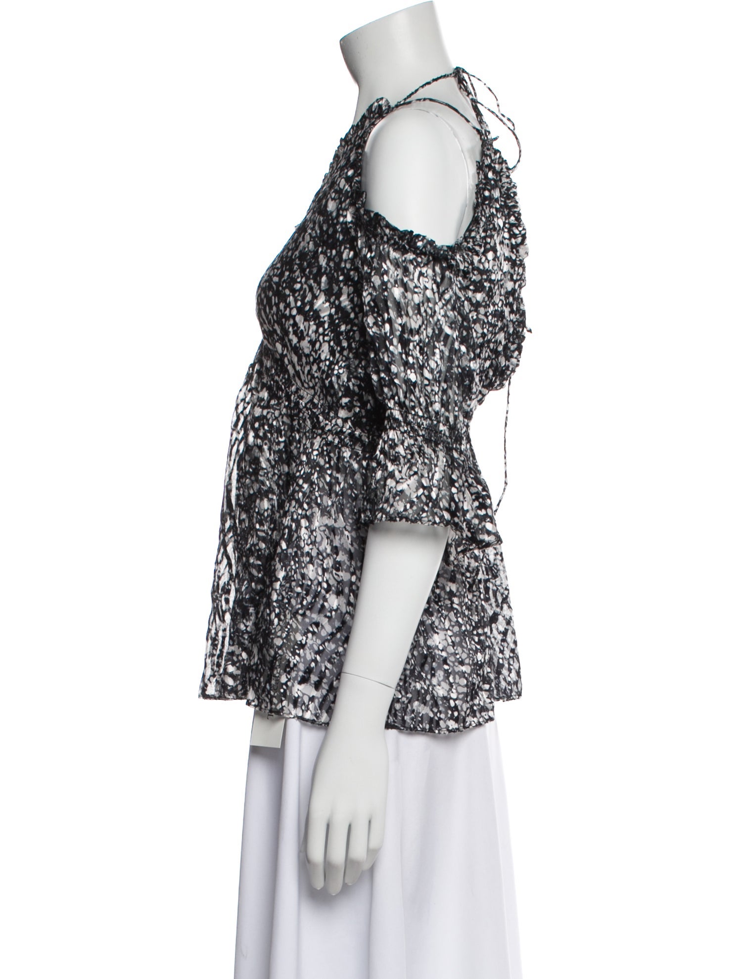 Iro Floral Print V-Neck Blouse w/ Tags