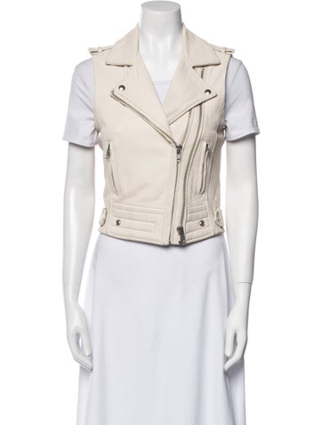 Pre-owned Iro Lamb Leather Biker Jacket In Neutral