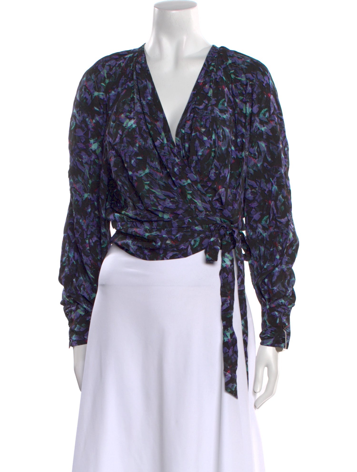 Iro Floral Print V-Neck Crop Top