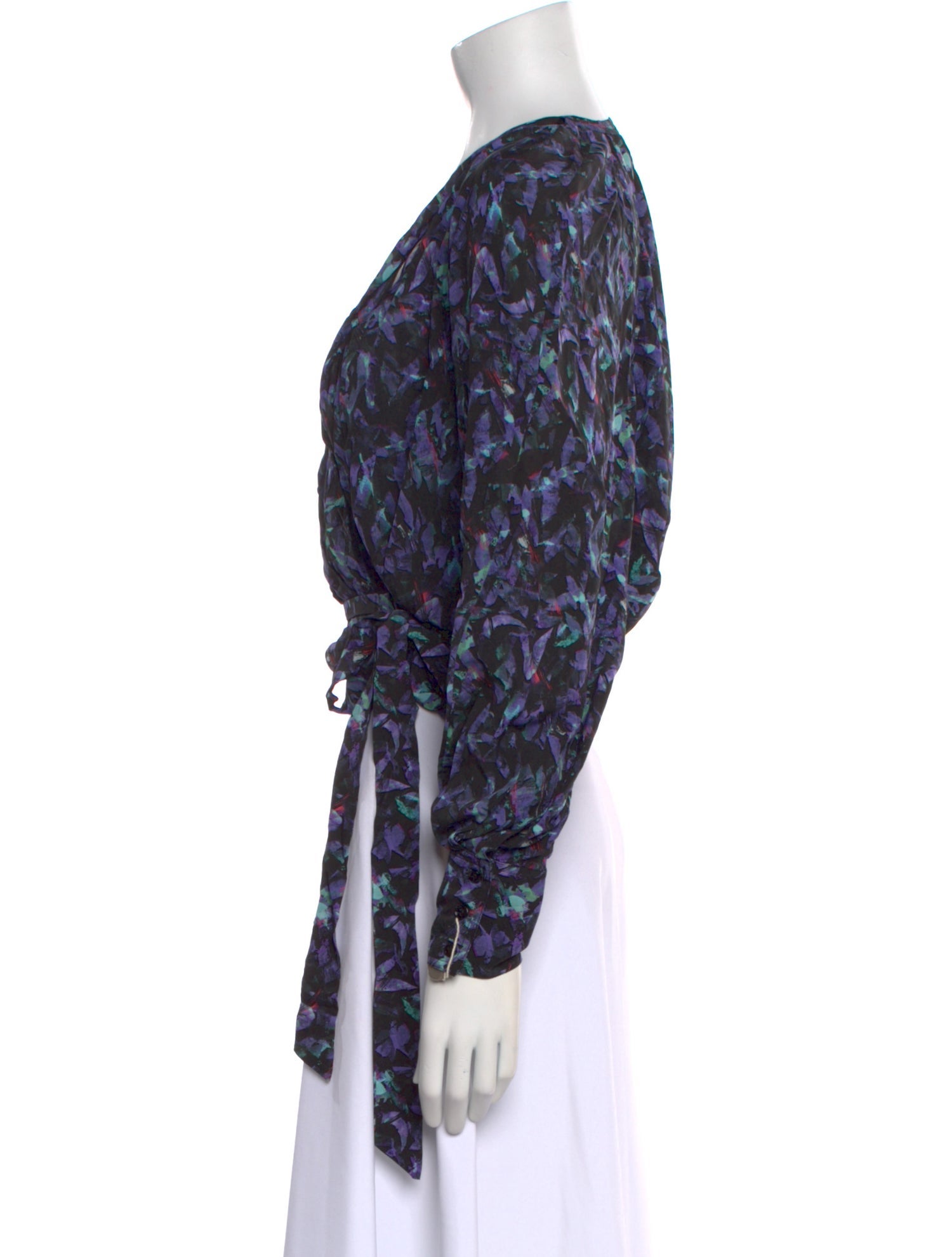 Iro Floral Print V-Neck Crop Top