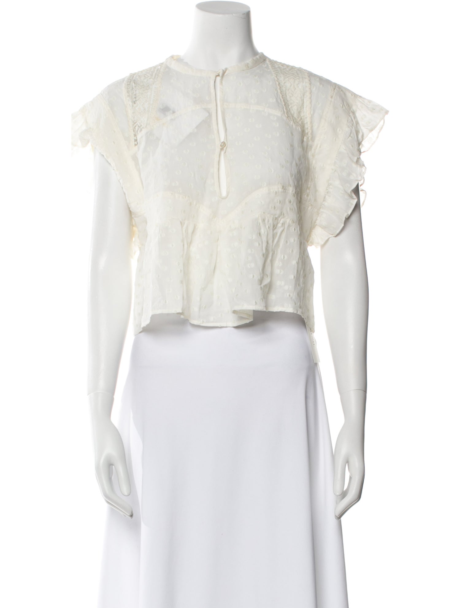 Iro Silk Crew Neck Crop Top w/ Tags