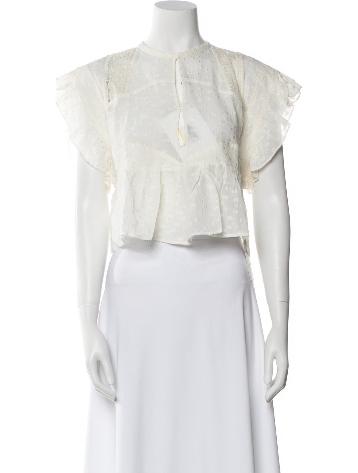 Iro Silk Crew Neck Crop Top w/ Tags