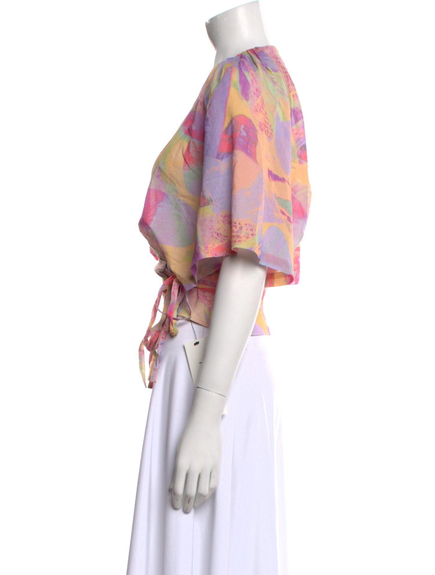 Iro Printed V-Neck Crop Top