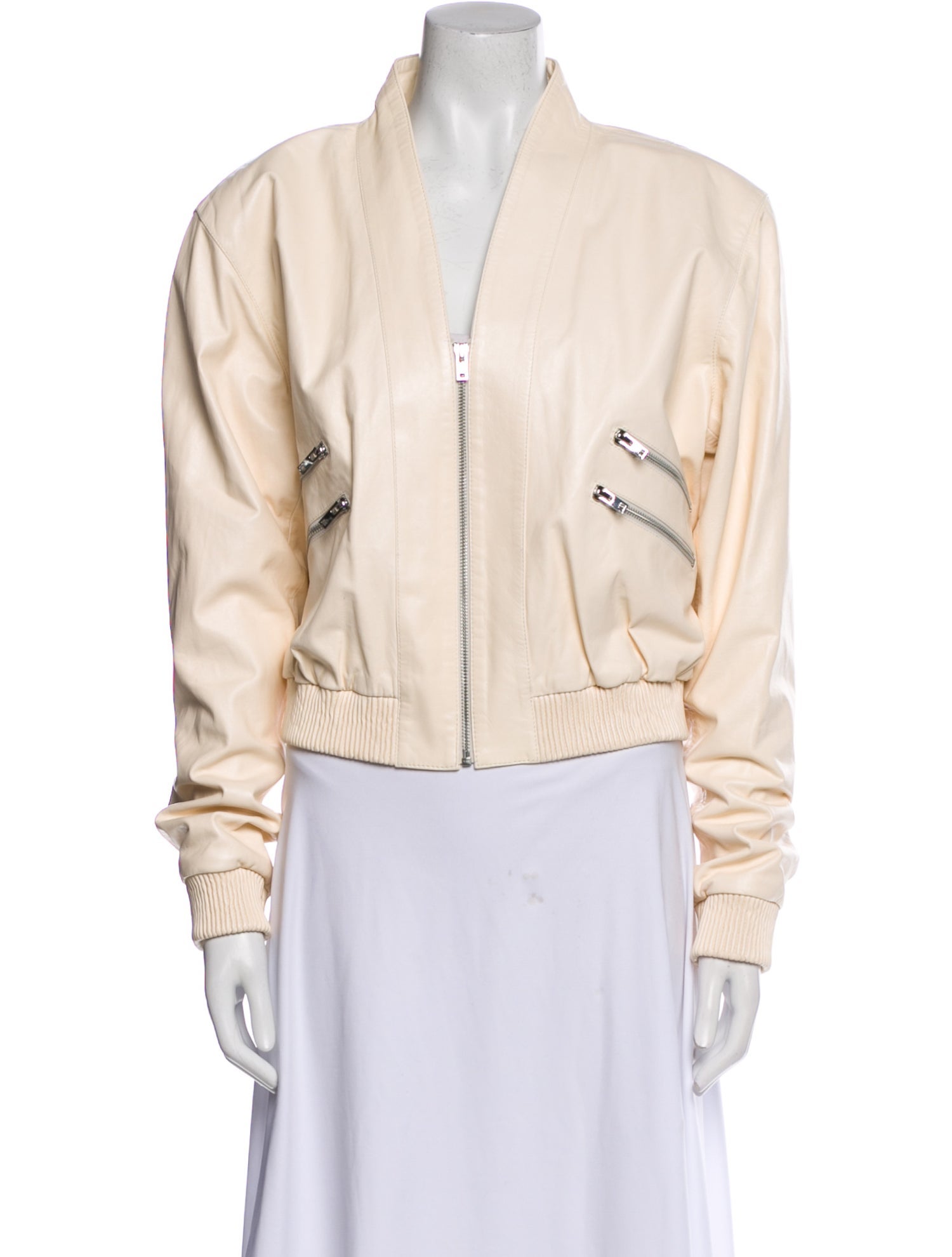 Iro Lamb Leather Bomber Jacket