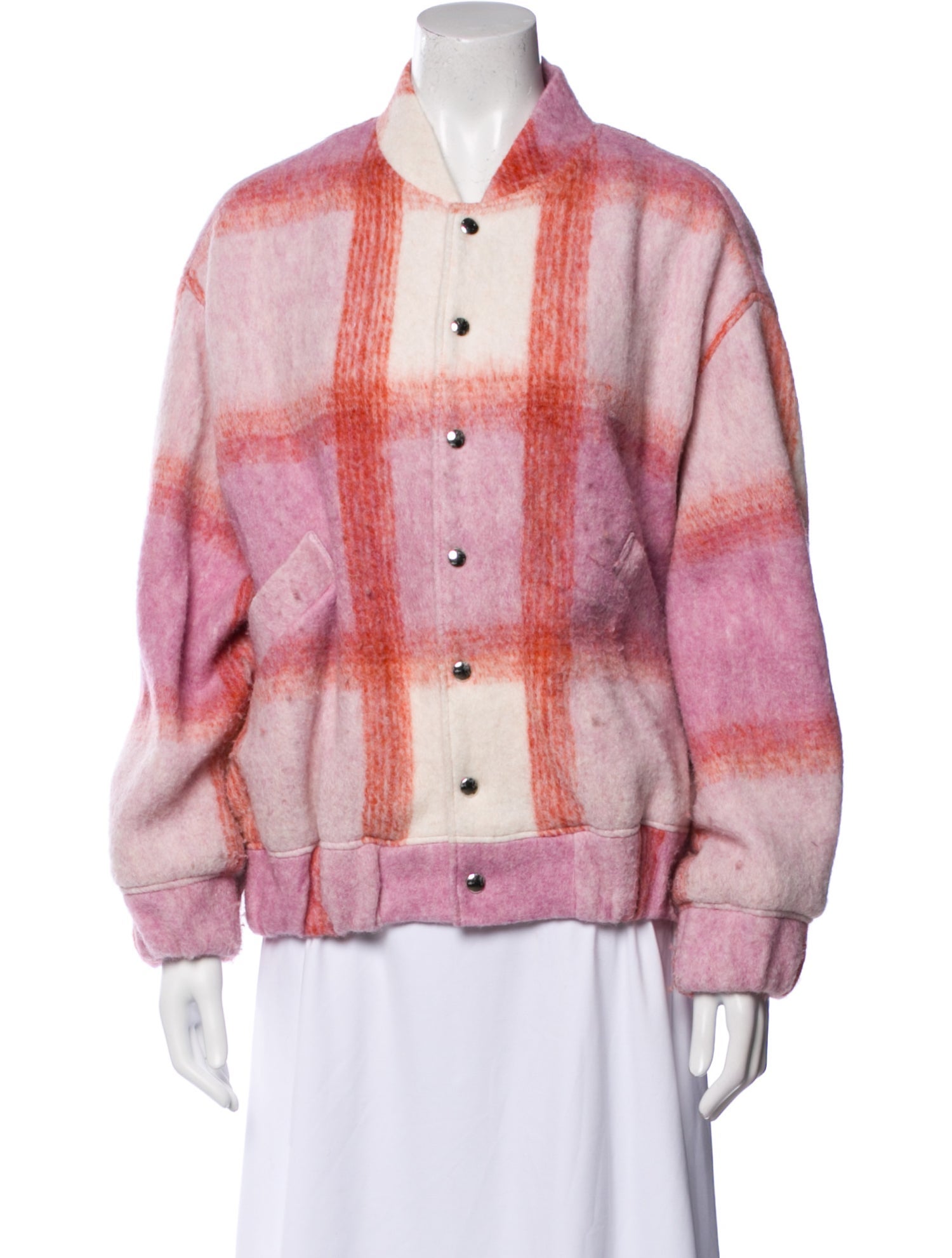 Iro Wool Plaid Print Jacket