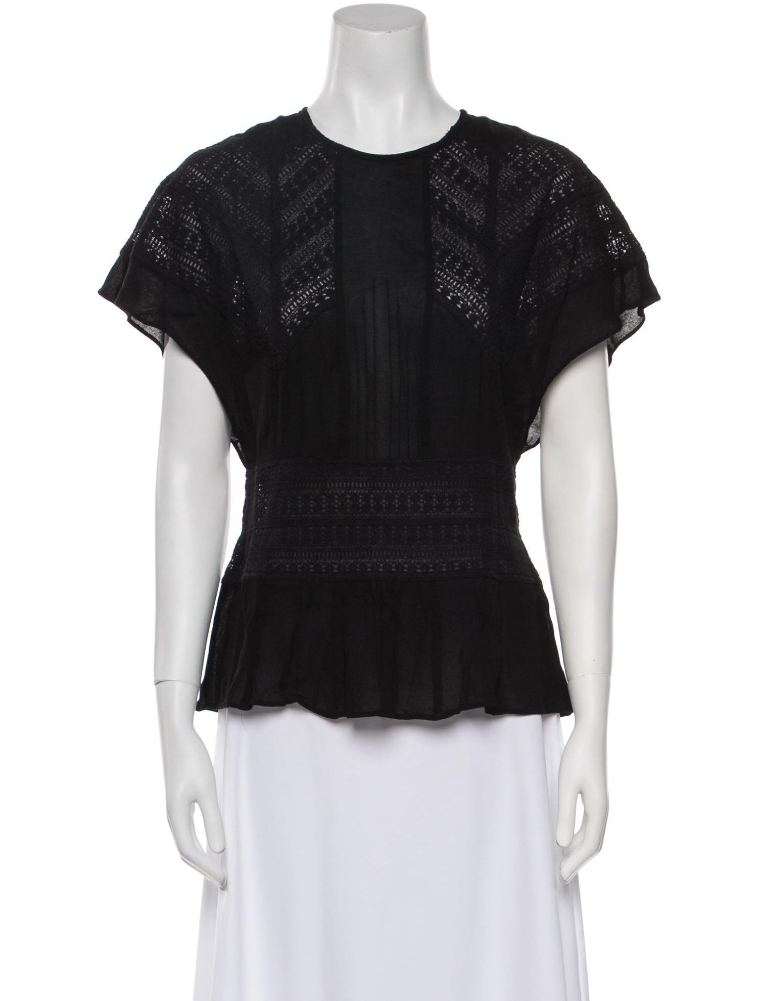 Iro Crew Neck Short Sleeve Blouse w/ Tags