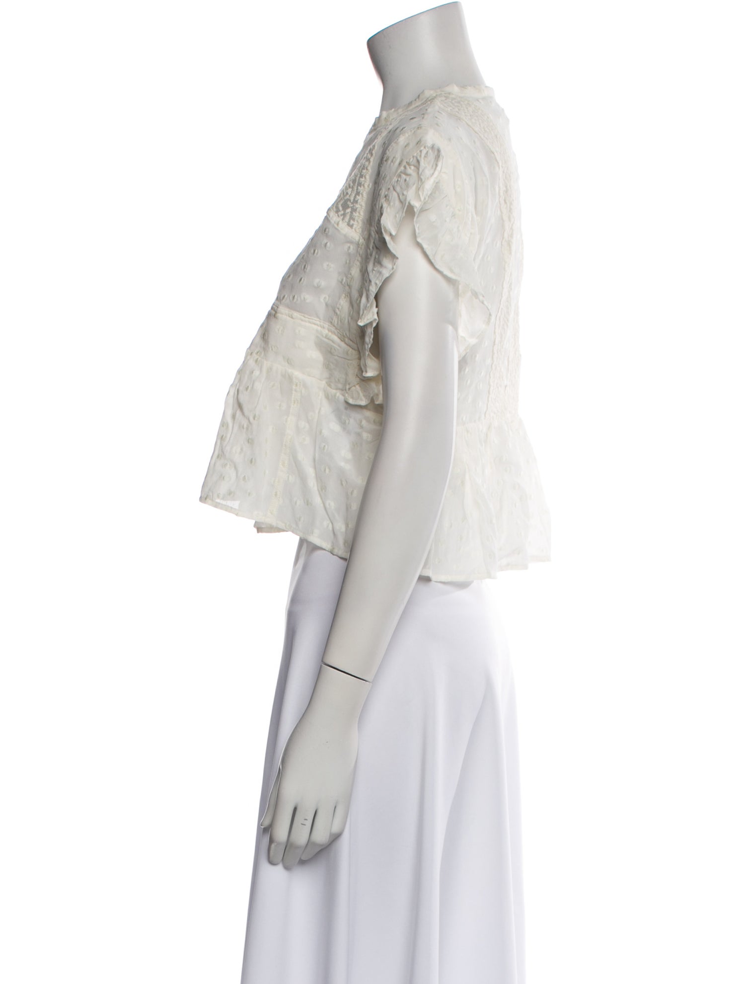 Iro Silk Crew Neck Crop Top w/ Tags