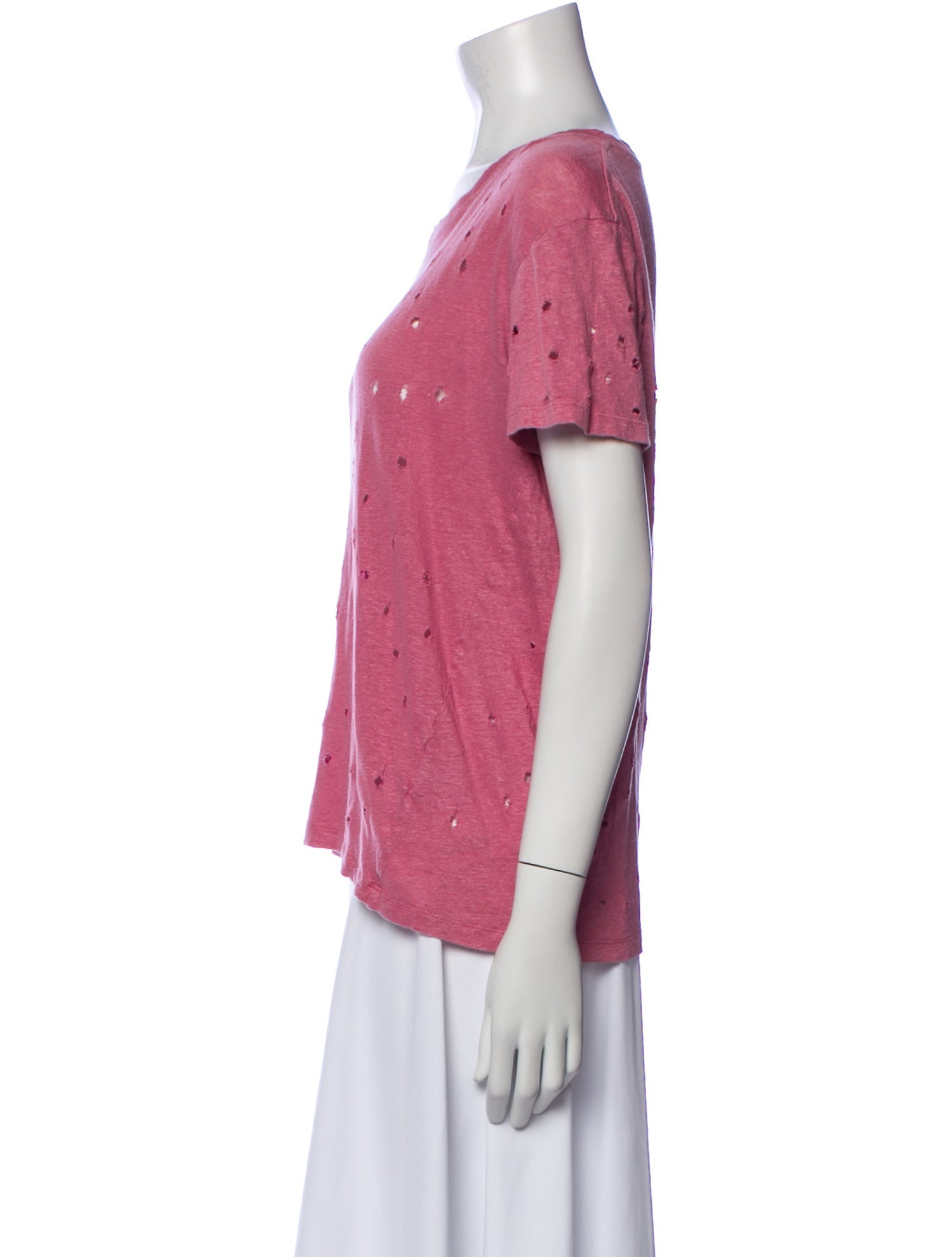 Iro Linen Scoop Neck T-Shirt