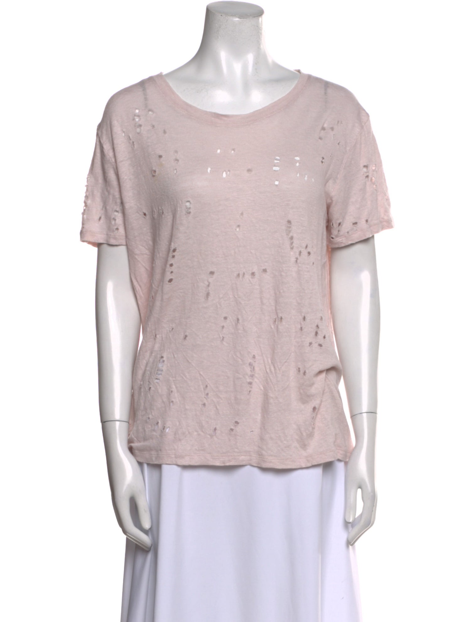Iro Linen Scoop Neck T-Shirt