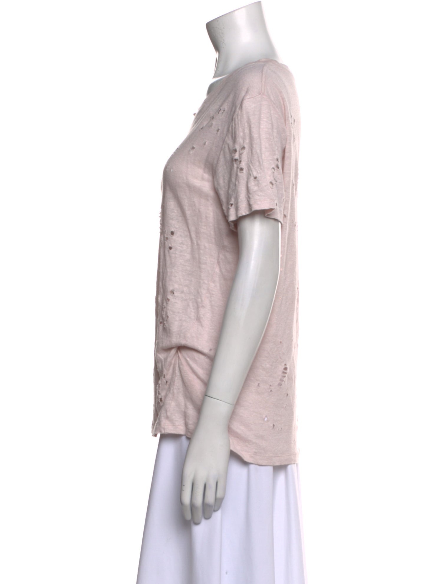 Iro Linen Scoop Neck T-Shirt