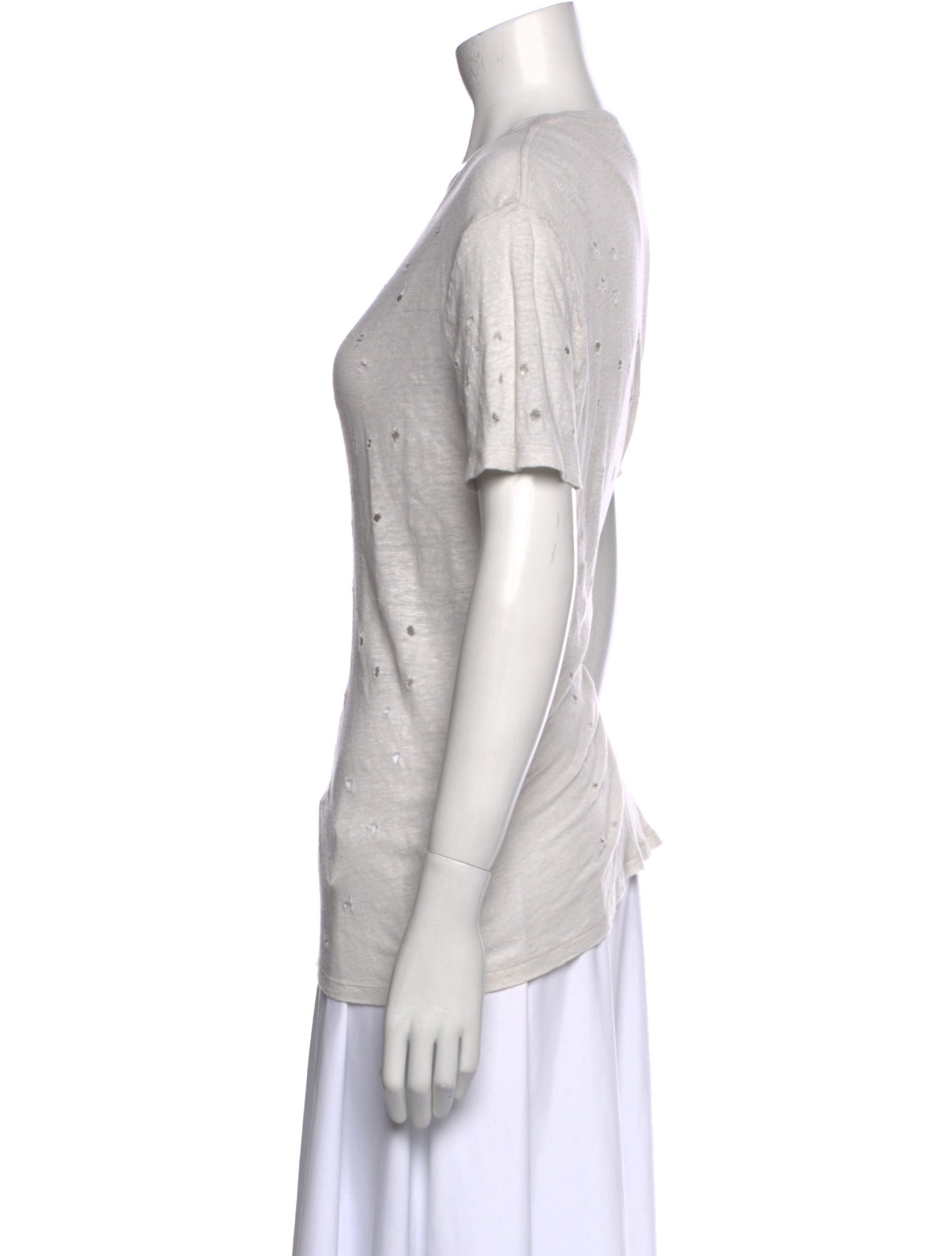 Iro Linen Scoop Neck T-Shirt