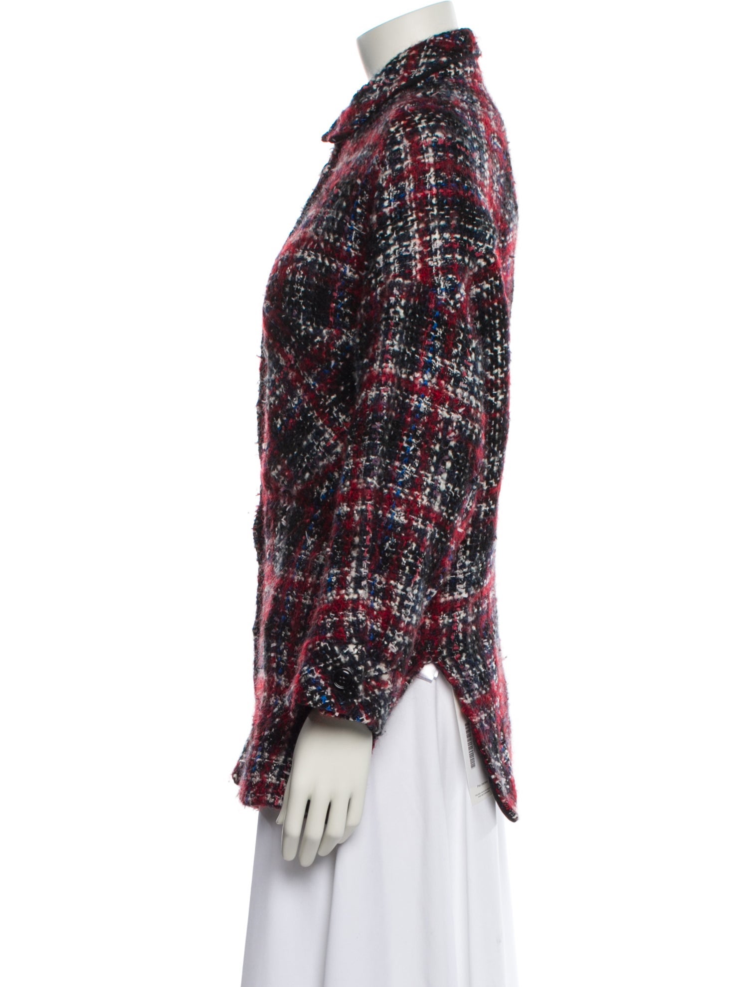 Iro Wool Plaid Print Jacket