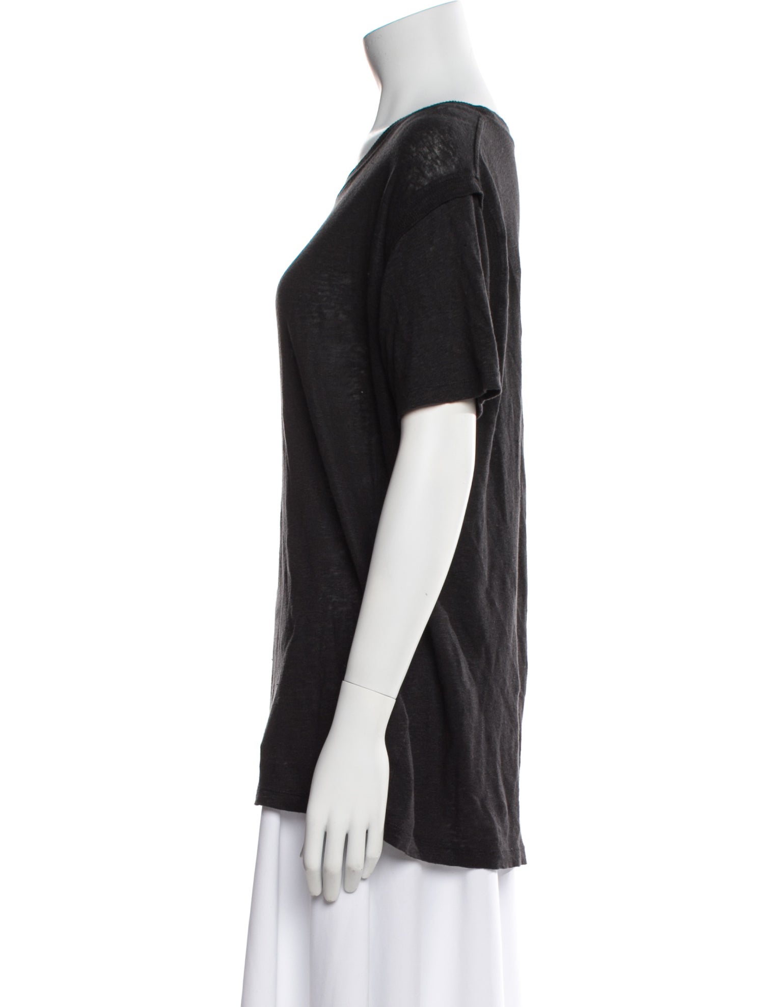 Iro Linen Scoop Neck T-Shirt