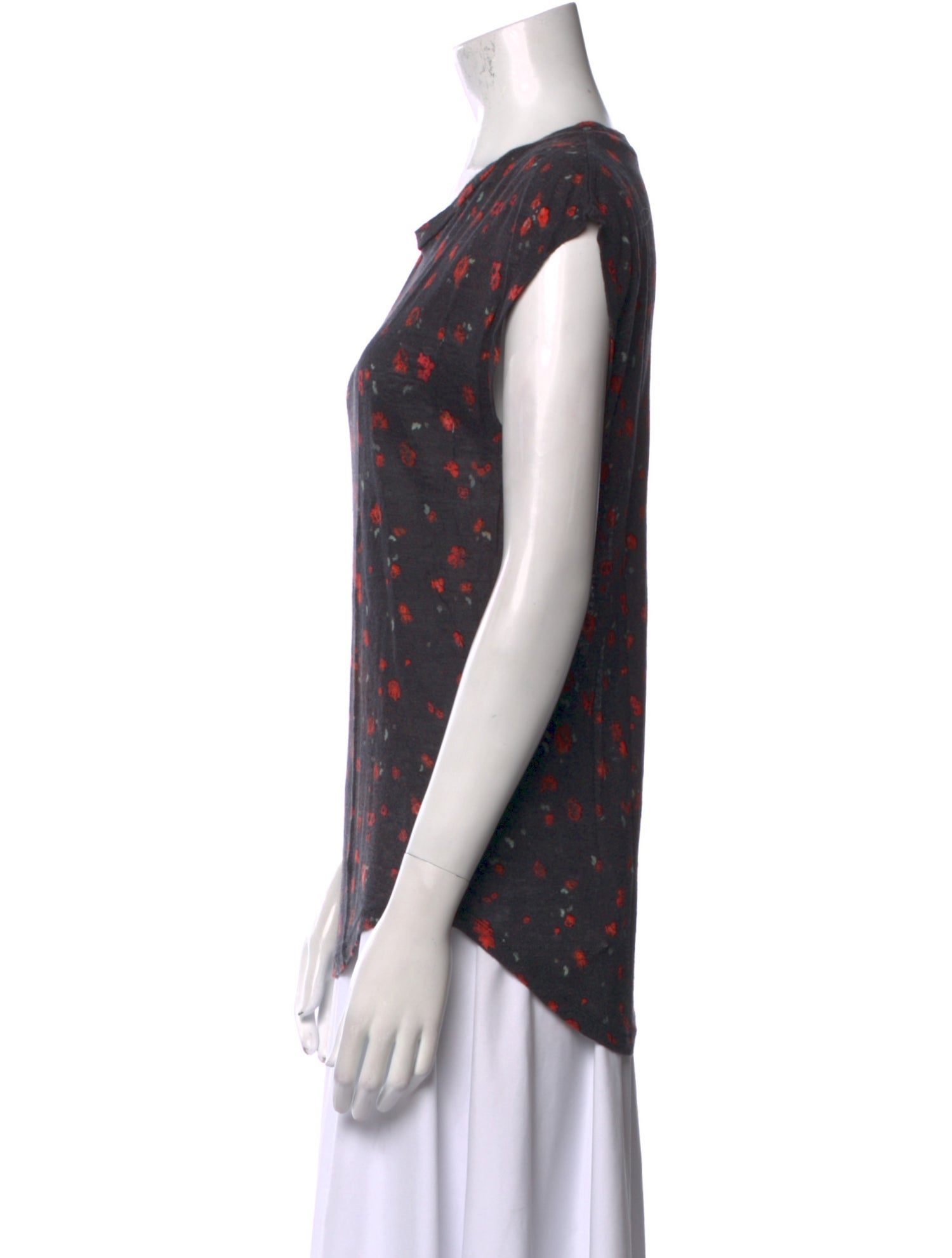 Iro Linen Floral Print T-Shirt