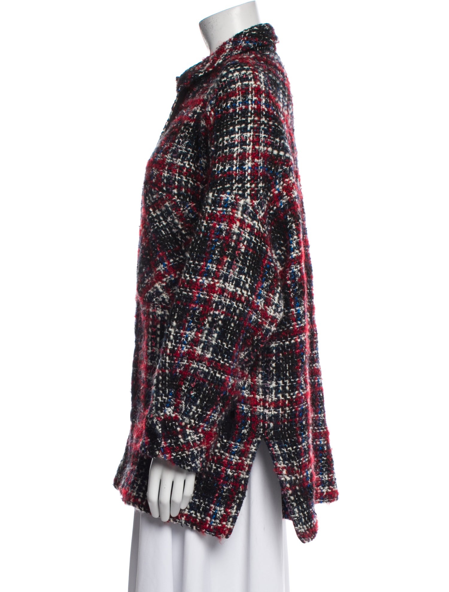 Iro Wool Plaid Print Jacket