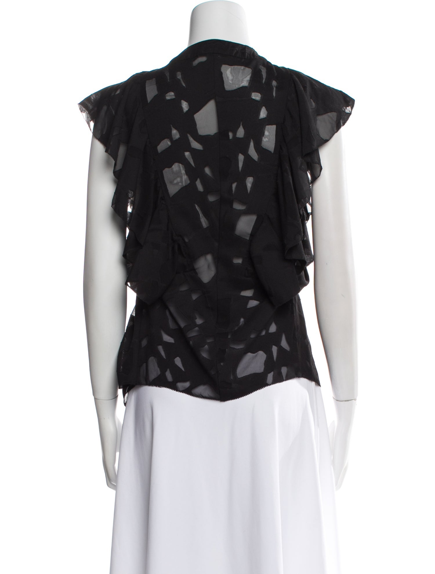 Iro Printed Tie Neck Blouse