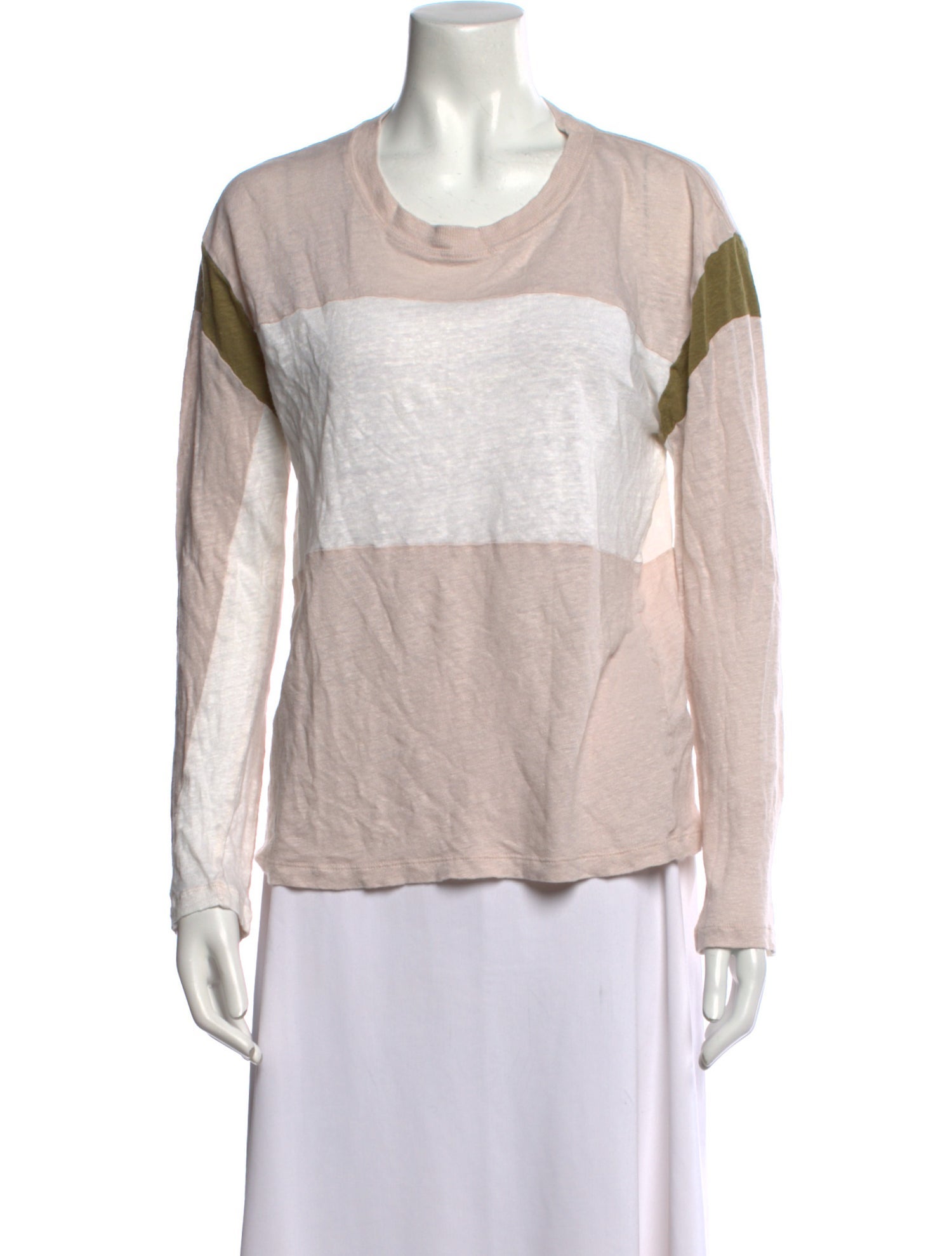 Iro Linen Colorblock Pattern Sweater