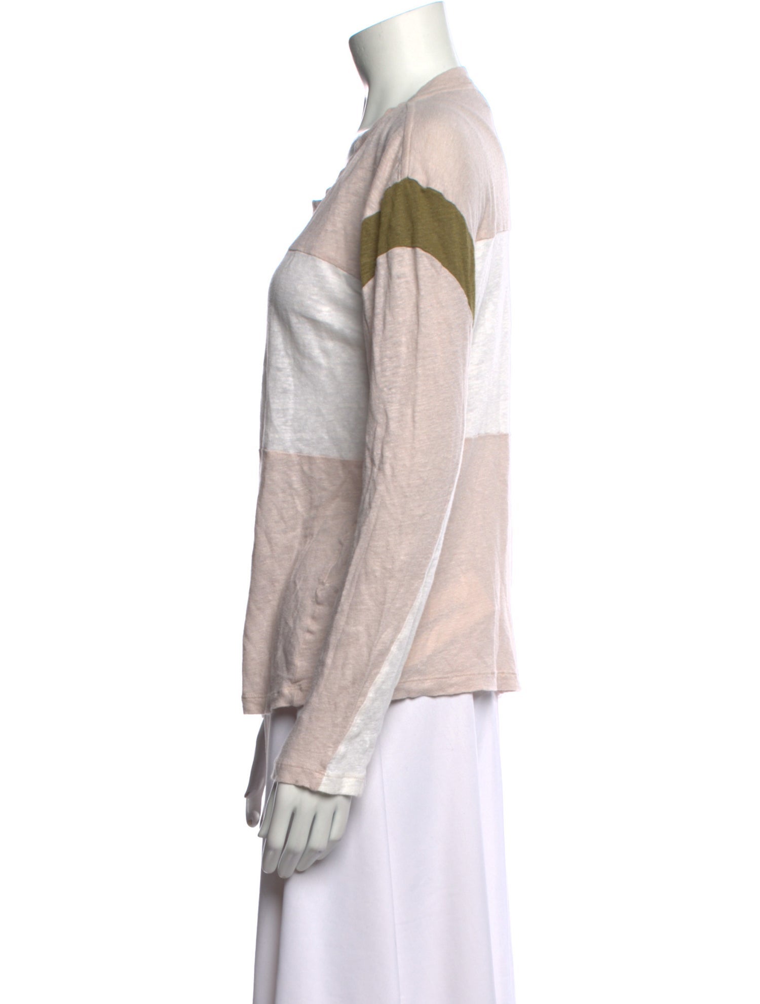 Iro Linen Colorblock Pattern Sweater