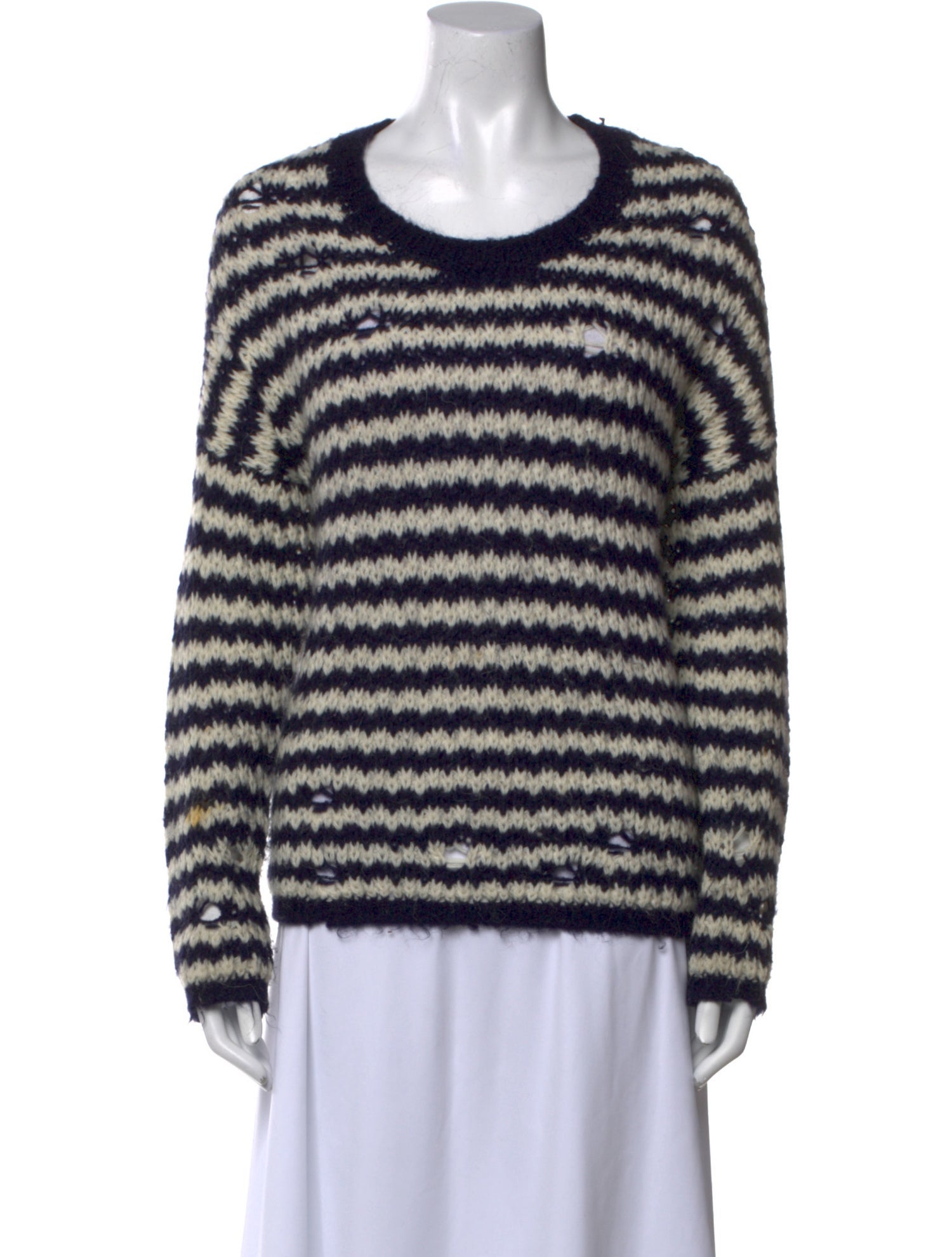 Iro Striped Scoop Neck Sweater