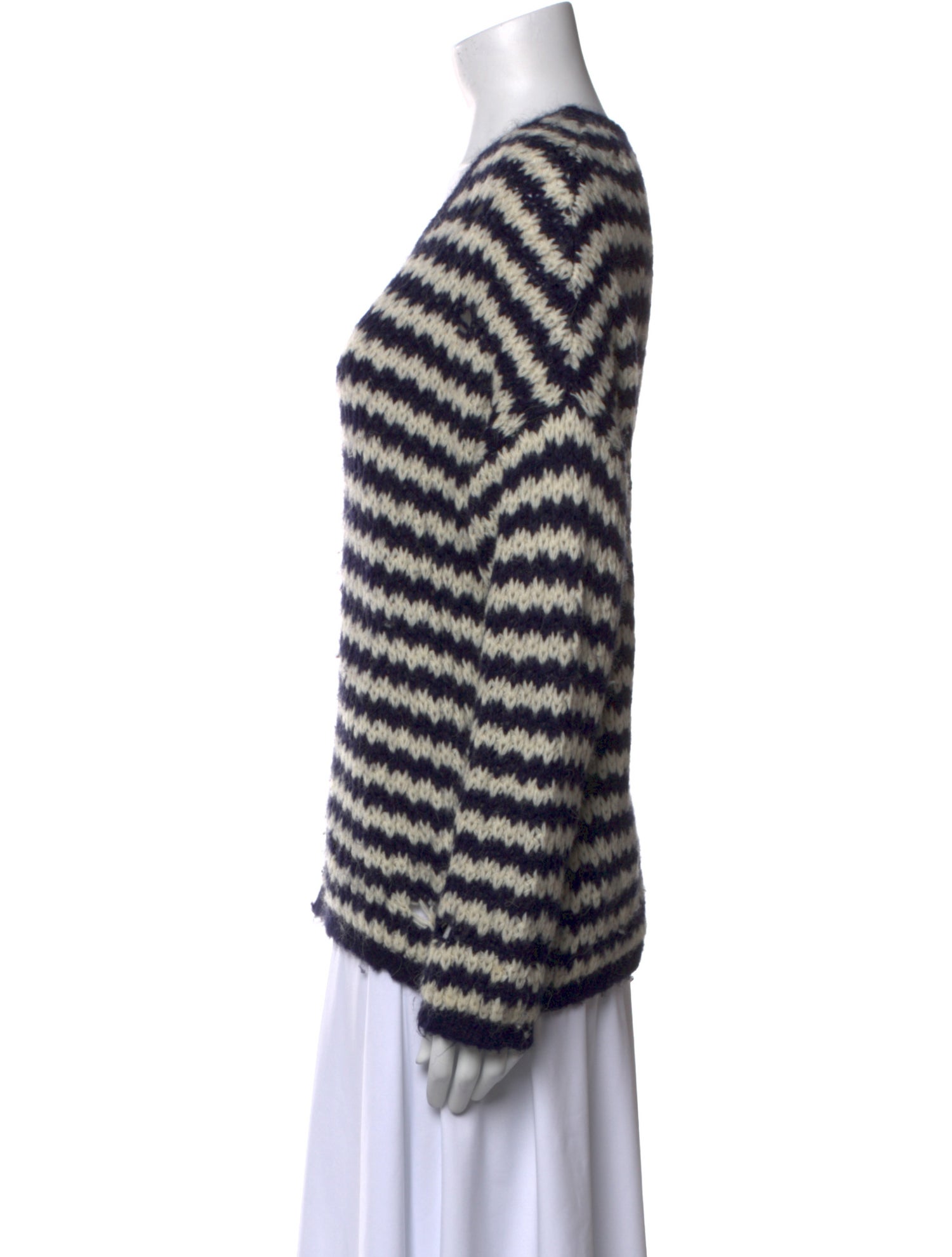 Iro Striped Scoop Neck Sweater