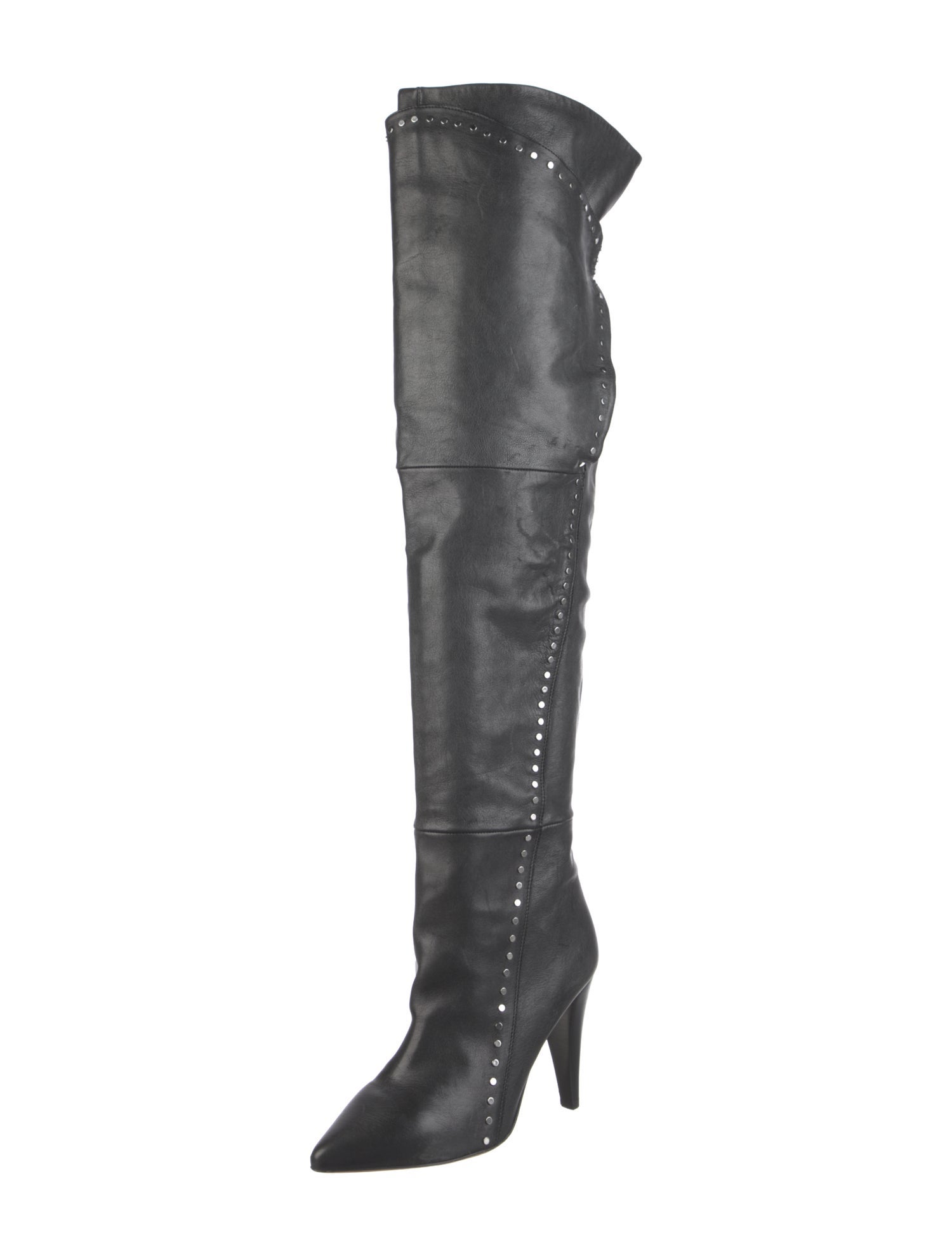 Iro Leather Studded Accents Boots