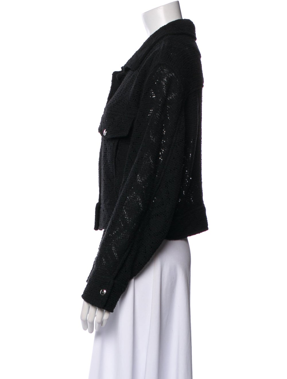 Iro Jacket Black Pointed Collar - image 2