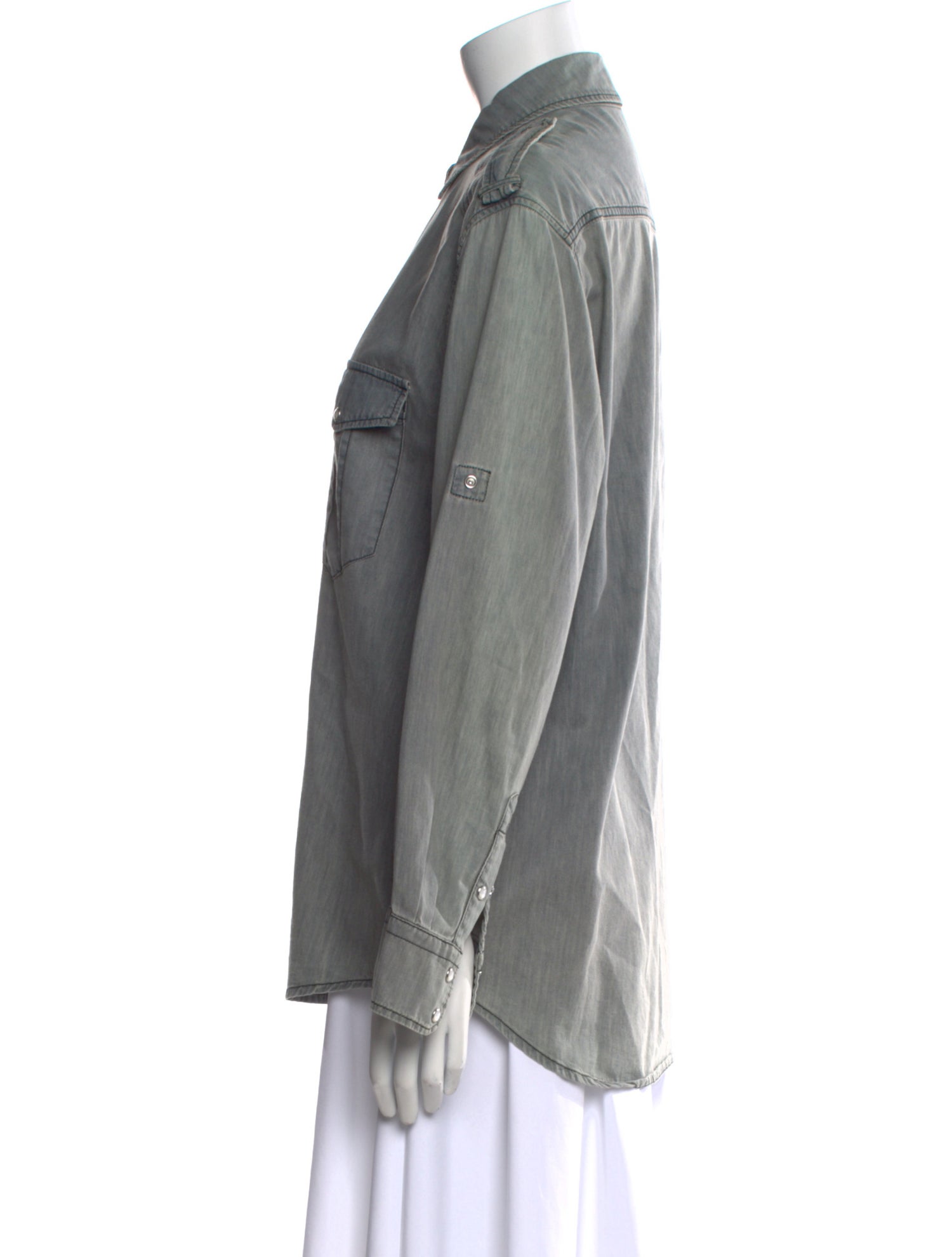 Iro Long Sleeve Button-Up Top